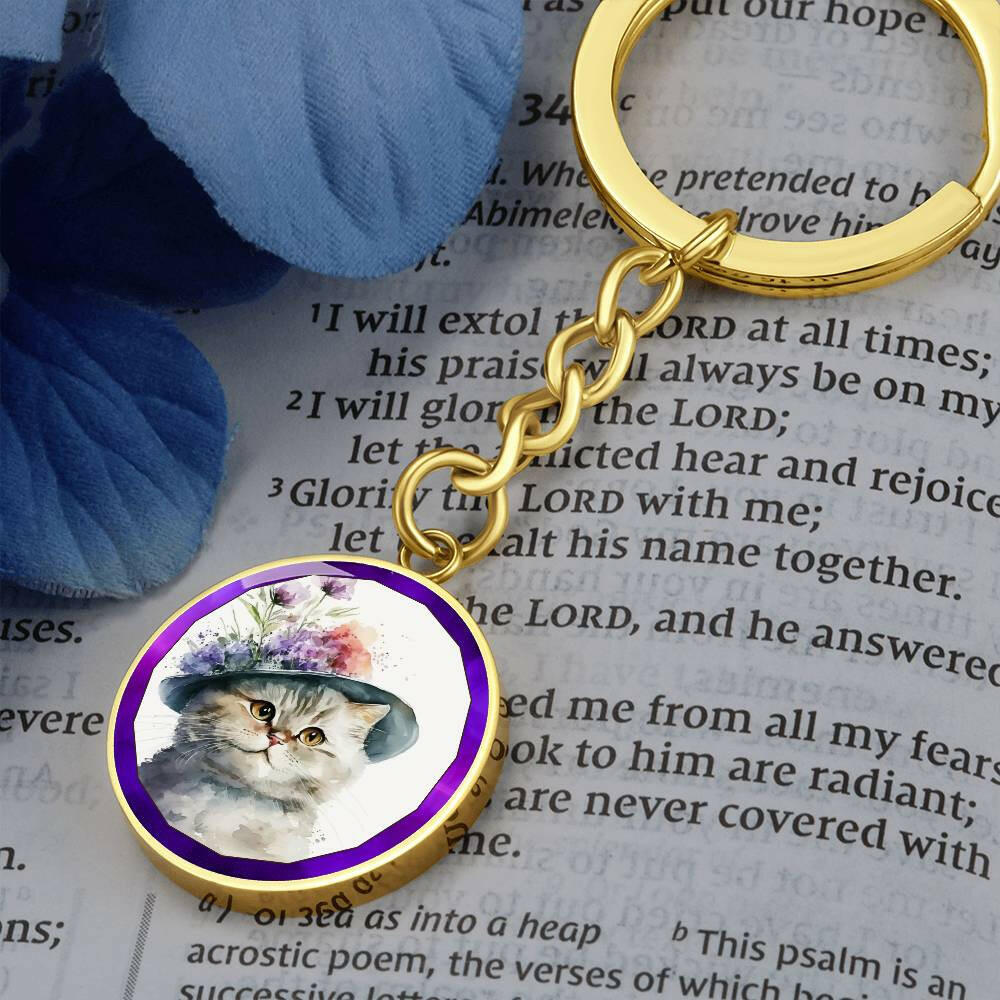 Easter Bonnet Kitty Keychain - Jewelry - Epileptic Al’s Shop