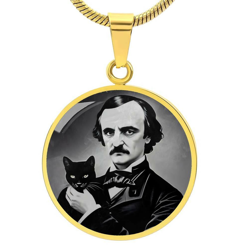 Edgar Allen Poe Cat Necklace - Jewelry - Epileptic Al’s Shop