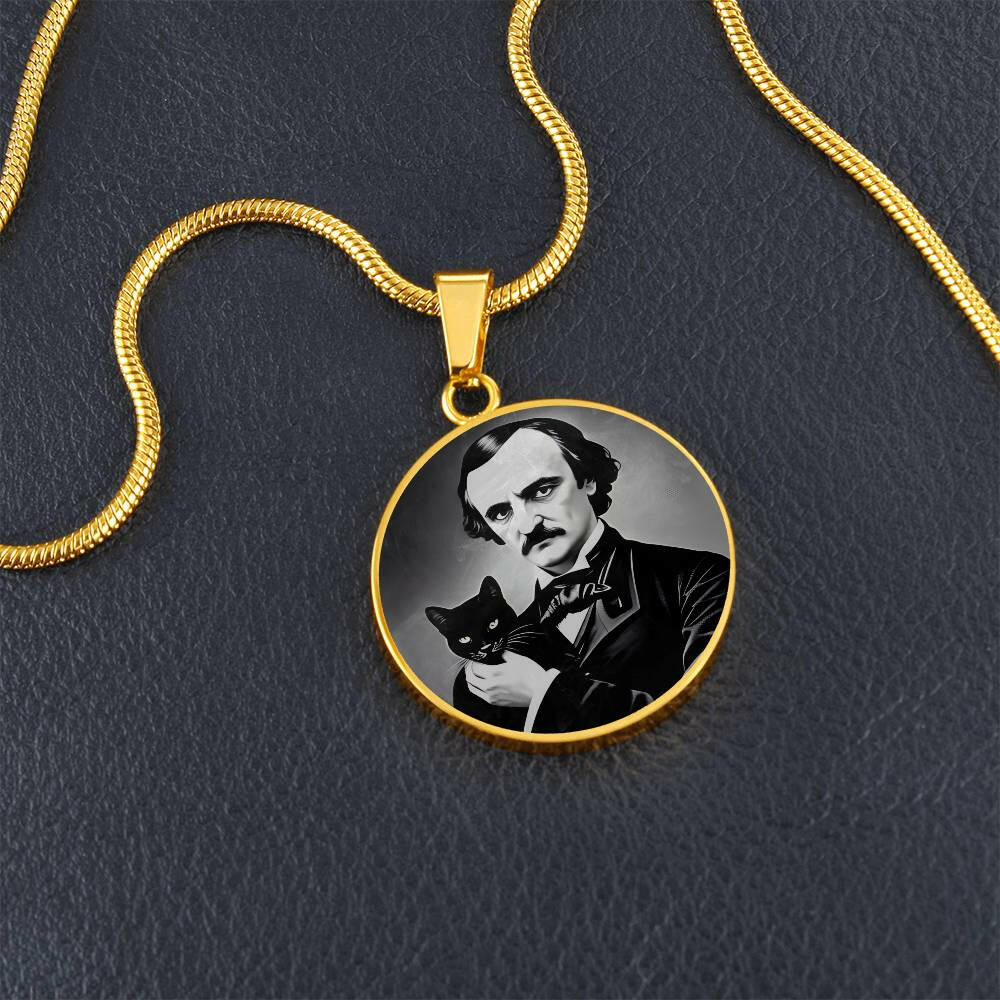 Edgar Allen Poe Cat Necklace - Jewelry - Epileptic Al’s Shop