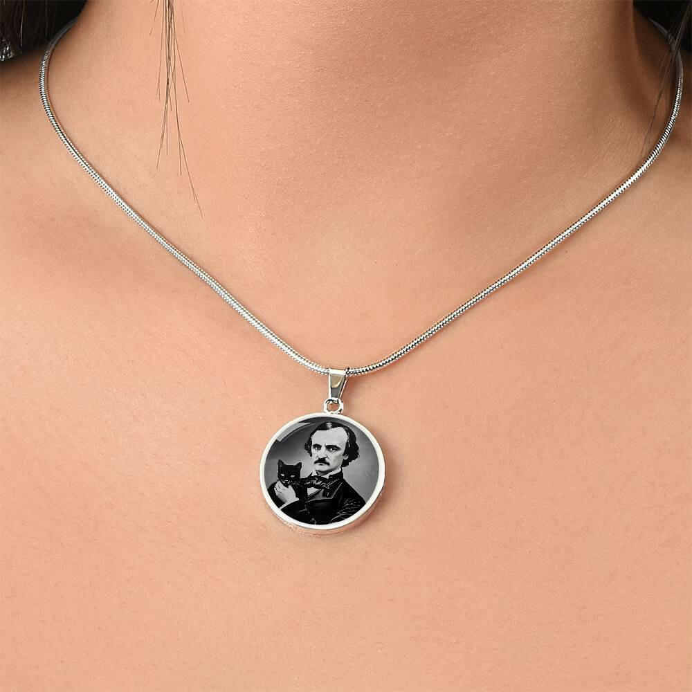 Edgar Allen Poe Cat Necklace - Jewelry - Epileptic Al’s Shop