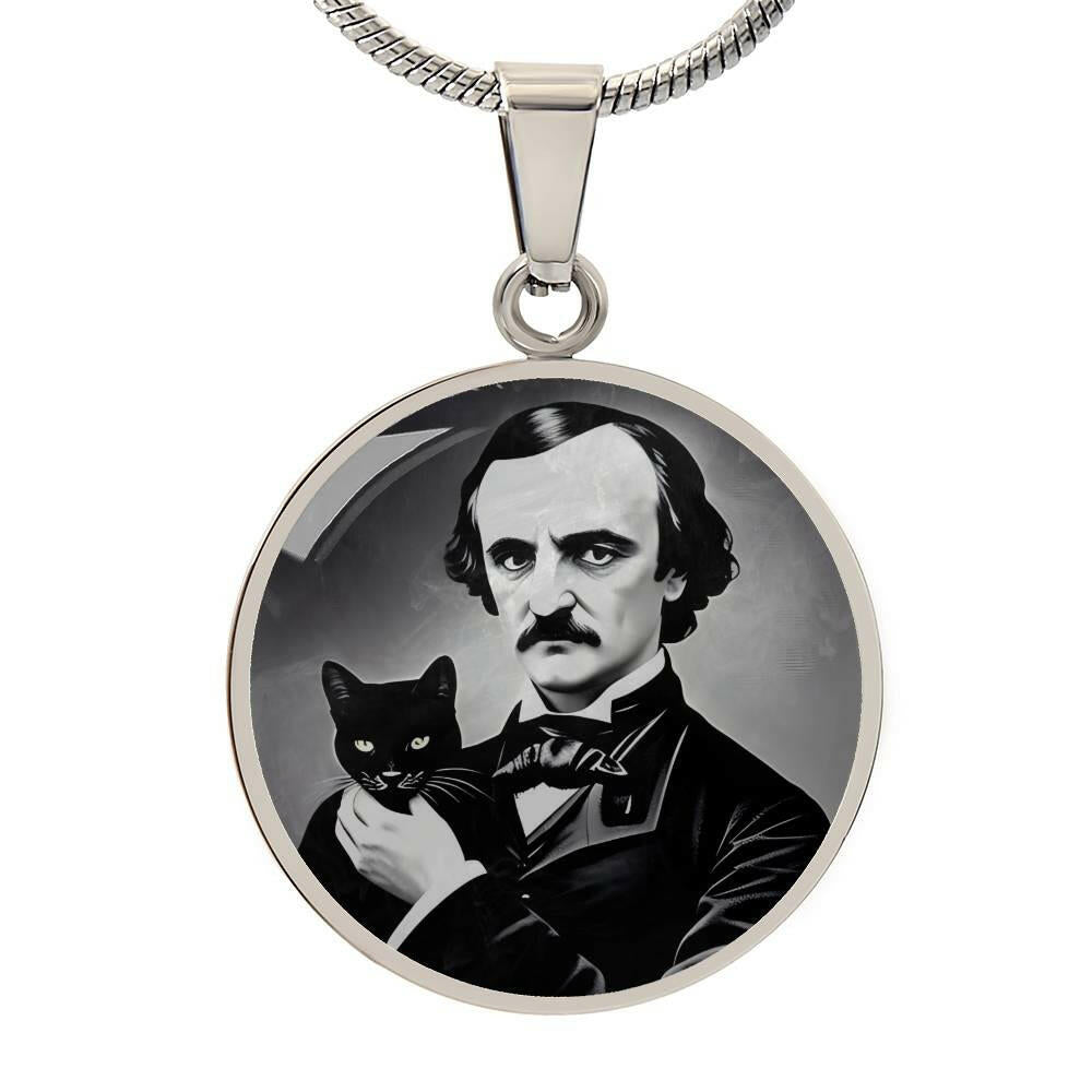 Edgar Allen Poe Cat Necklace - Jewelry - Epileptic Al’s Shop