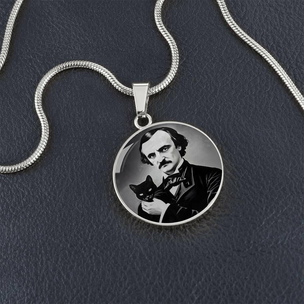 Edgar Allen Poe Cat Necklace - Jewelry - Epileptic Al’s Shop