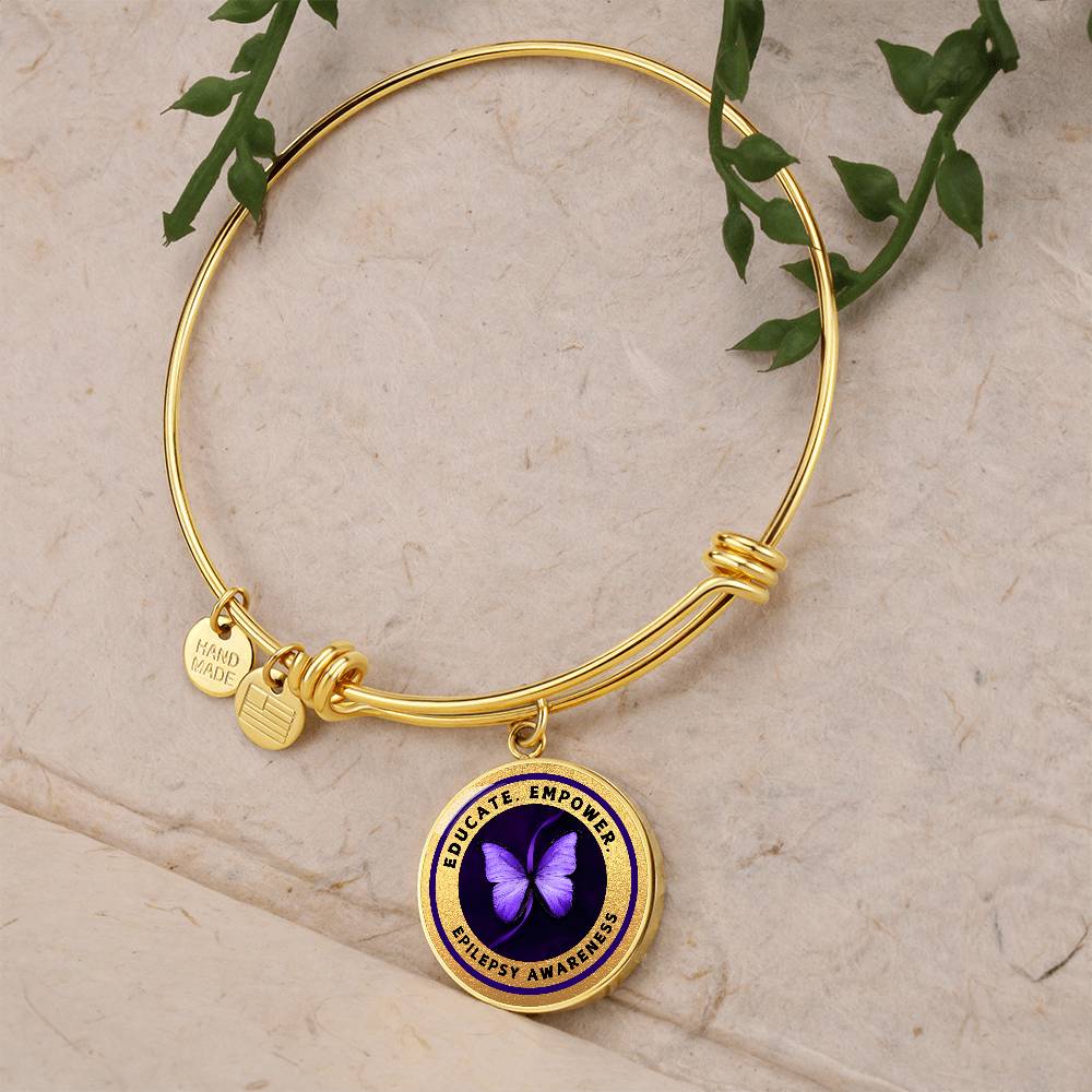 Educate, Empower: Epilepsy Awareness Bracelet in Gold - Jewelry - Epileptic Al’s Shop