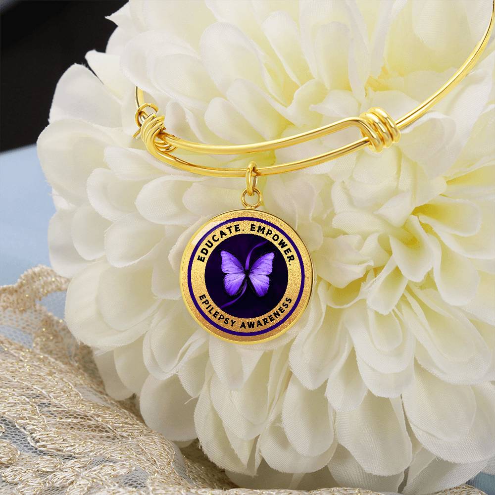 Educate, Empower: Epilepsy Awareness Bracelet in Gold - Jewelry - Epileptic Al’s Shop