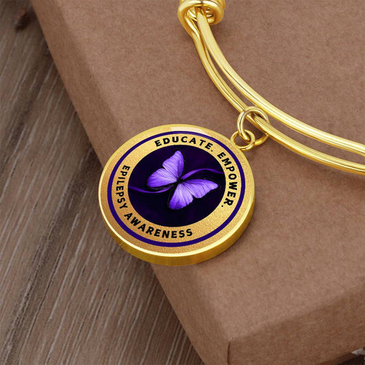 Educate, Empower: Epilepsy Awareness Bracelet in Gold - Jewelry - Epileptic Al’s Shop