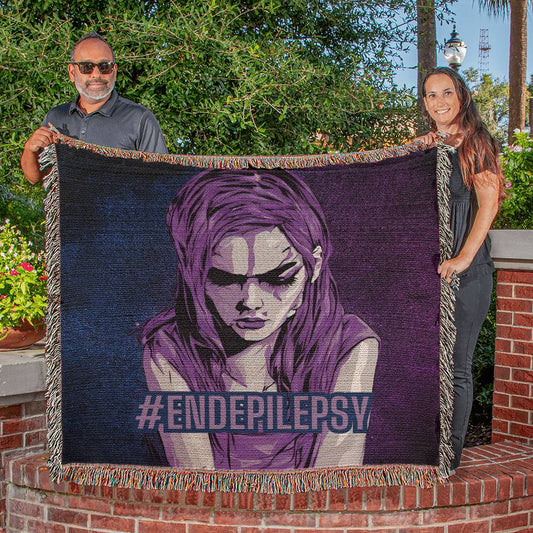 End Epilepsy Woven Blanket - Beds & Blankets - Epileptic Al’s Shop