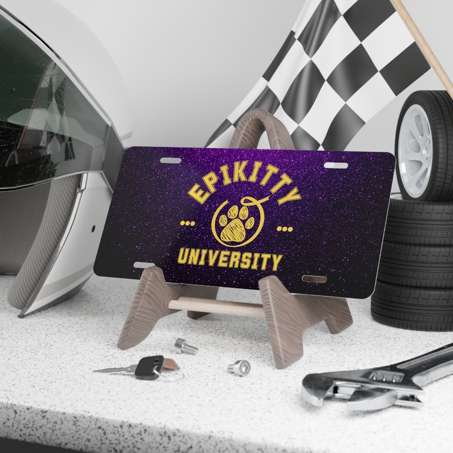 Epikitty U Purple Vanity Plate - Accessories - Epileptic Al’s Shop