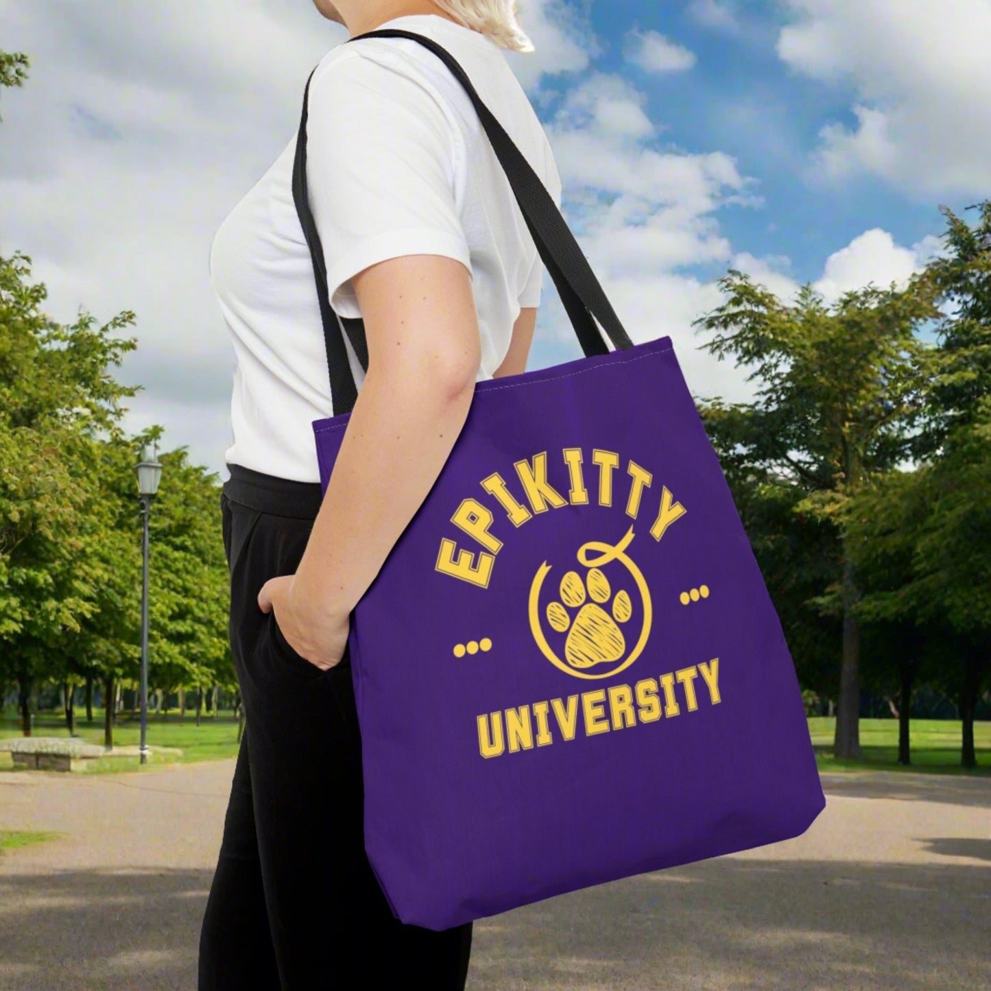 Epikitty U Tote Bag Purple - Bags - Epileptic Al’s Shop