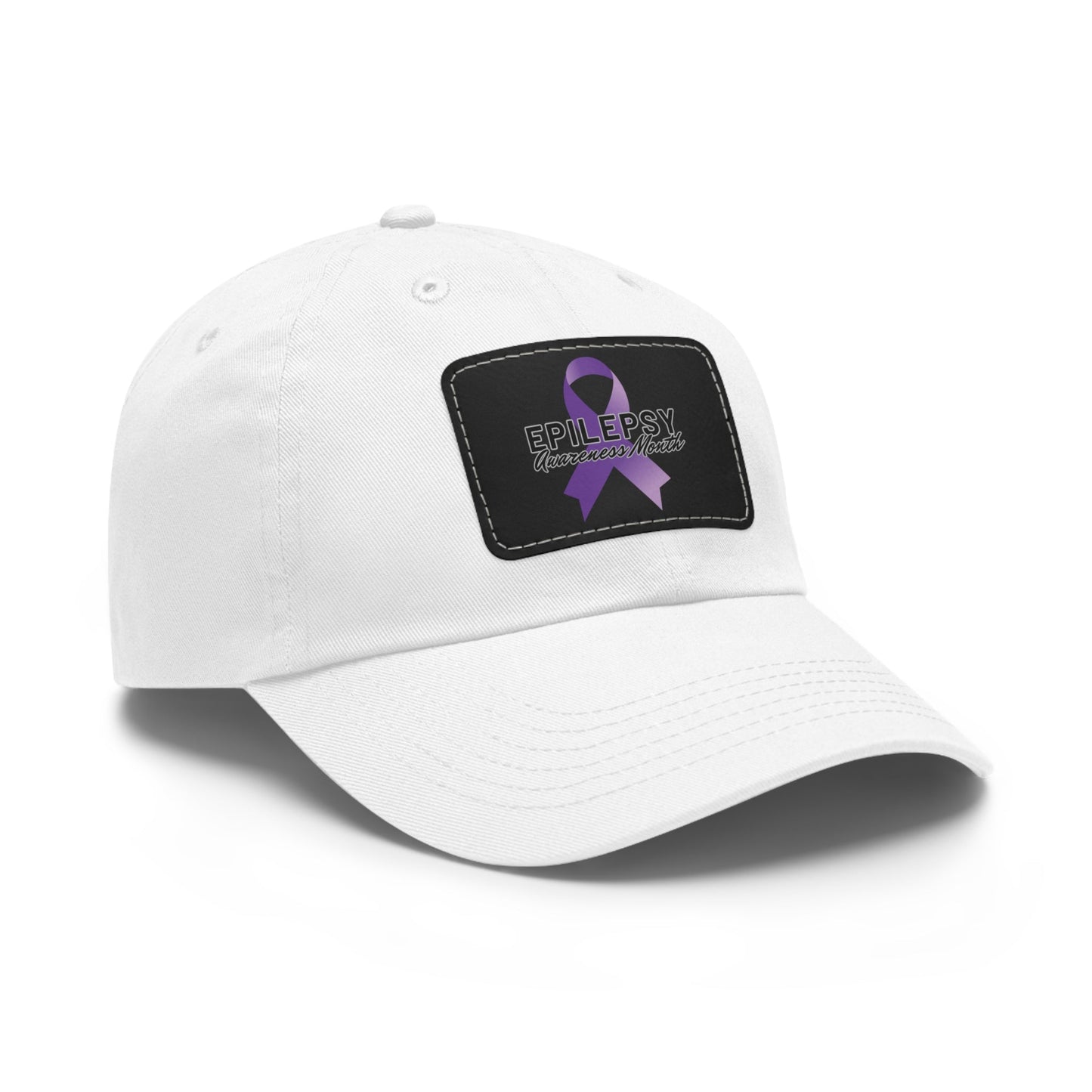 Epilepsy Awareness Hat with Leather Patch - Hats - Epileptic Al’s Shop