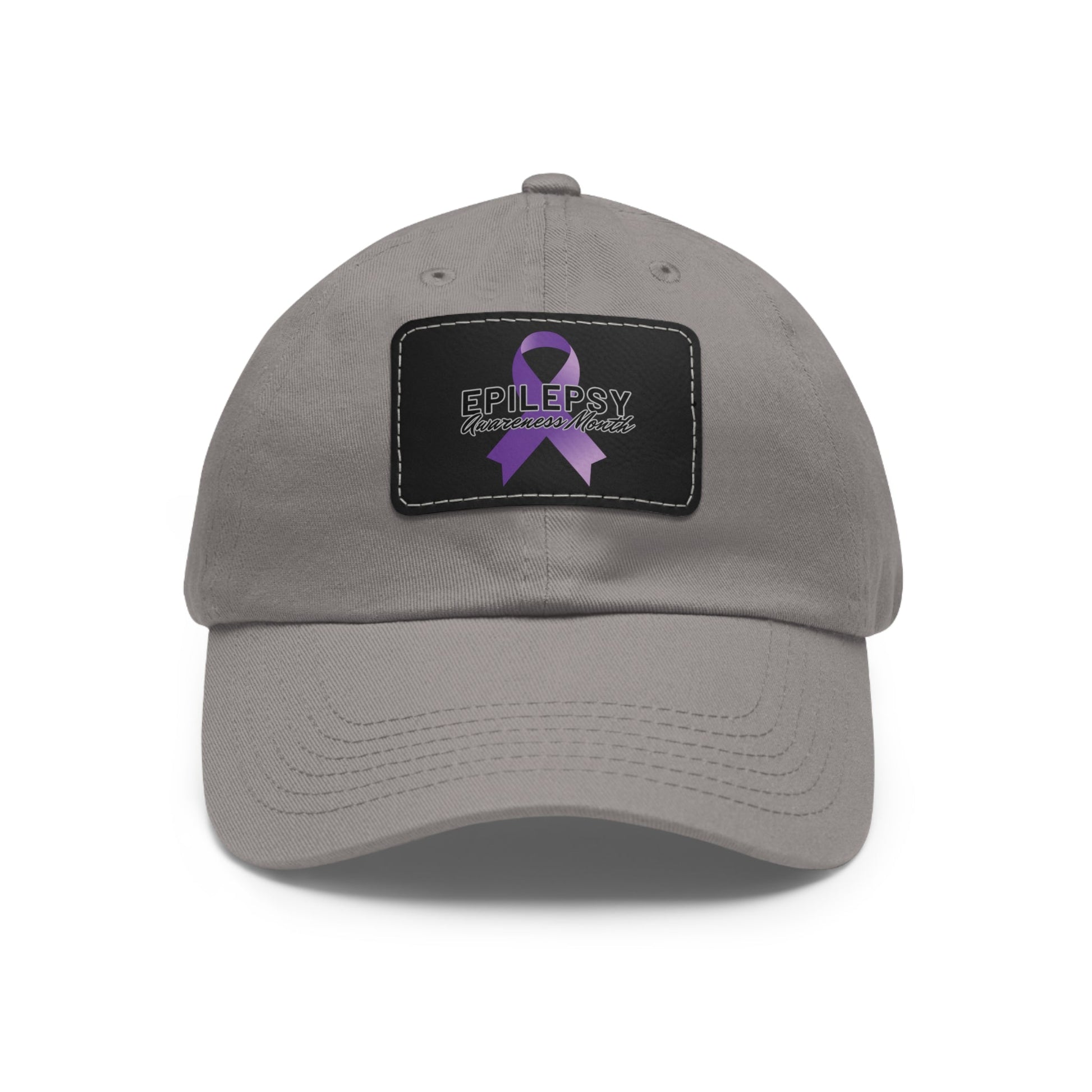 Epilepsy Awareness Hat with Leather Patch - Hats - Epileptic Al’s Shop