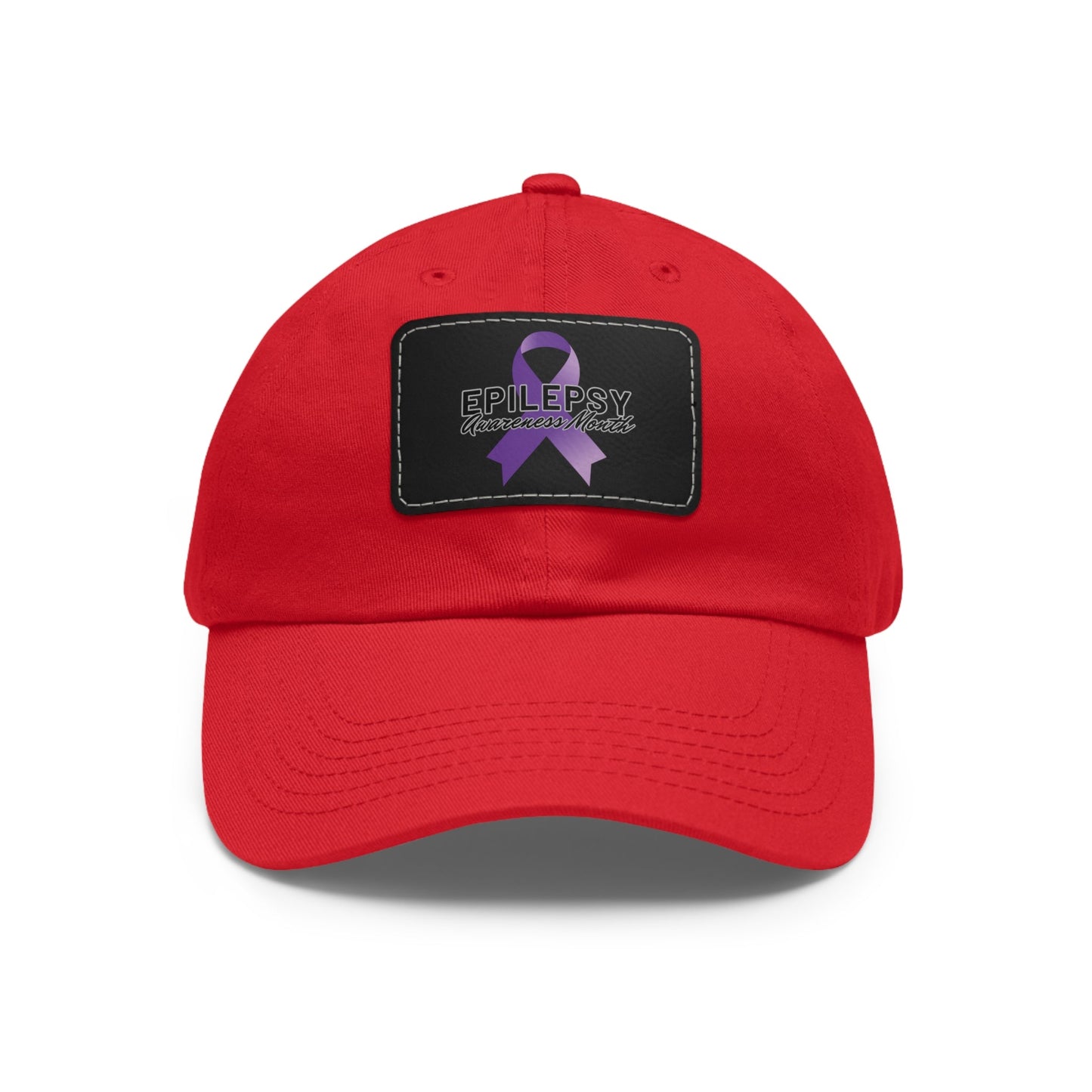 Epilepsy Awareness Hat with Leather Patch - Hats - Epileptic Al’s Shop