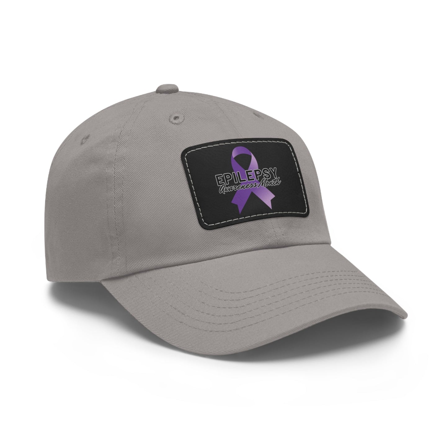 Epilepsy Awareness Hat with Leather Patch - Hats - Epileptic Al’s Shop