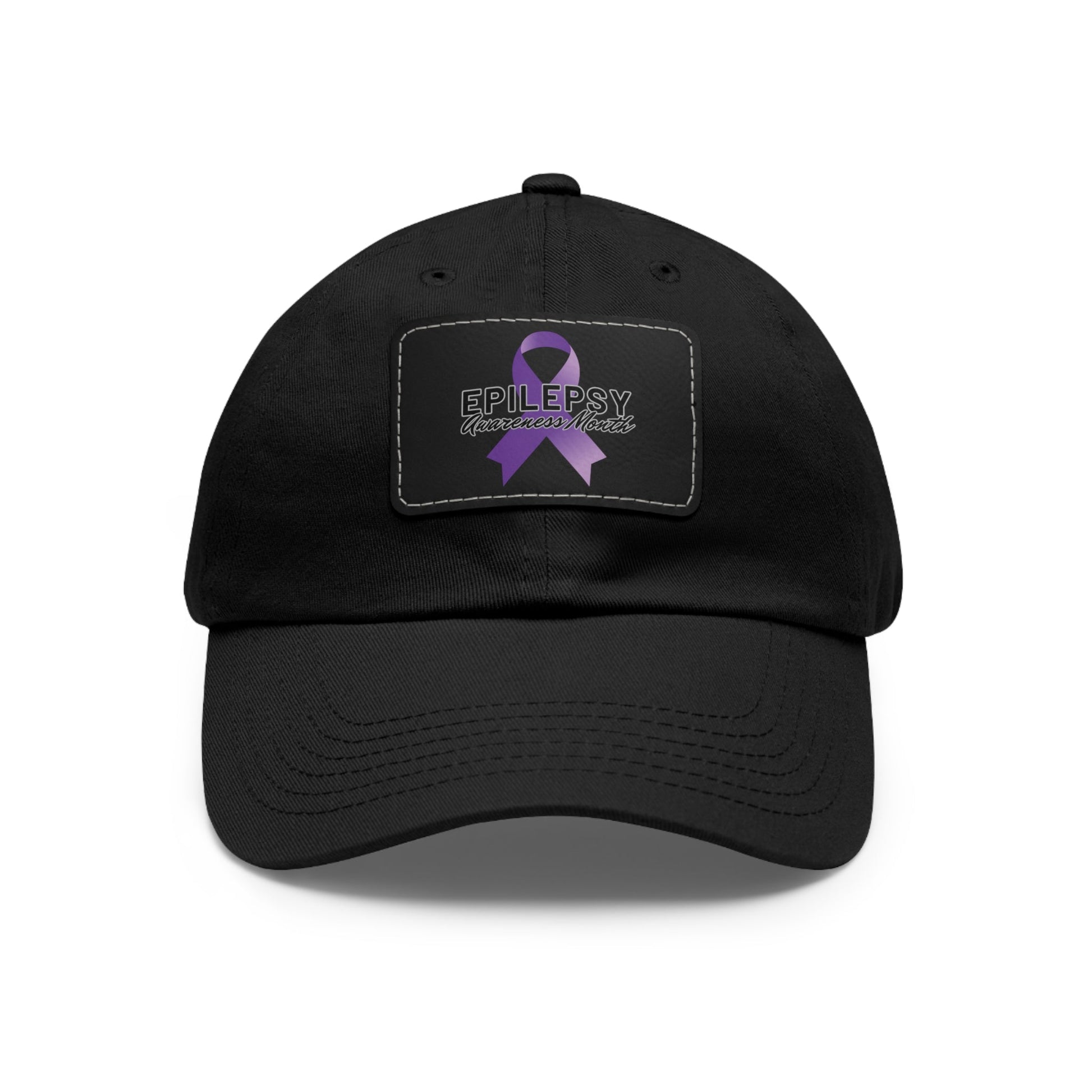 Epilepsy Awareness Hat with Leather Patch - Hats - Epileptic Al’s Shop