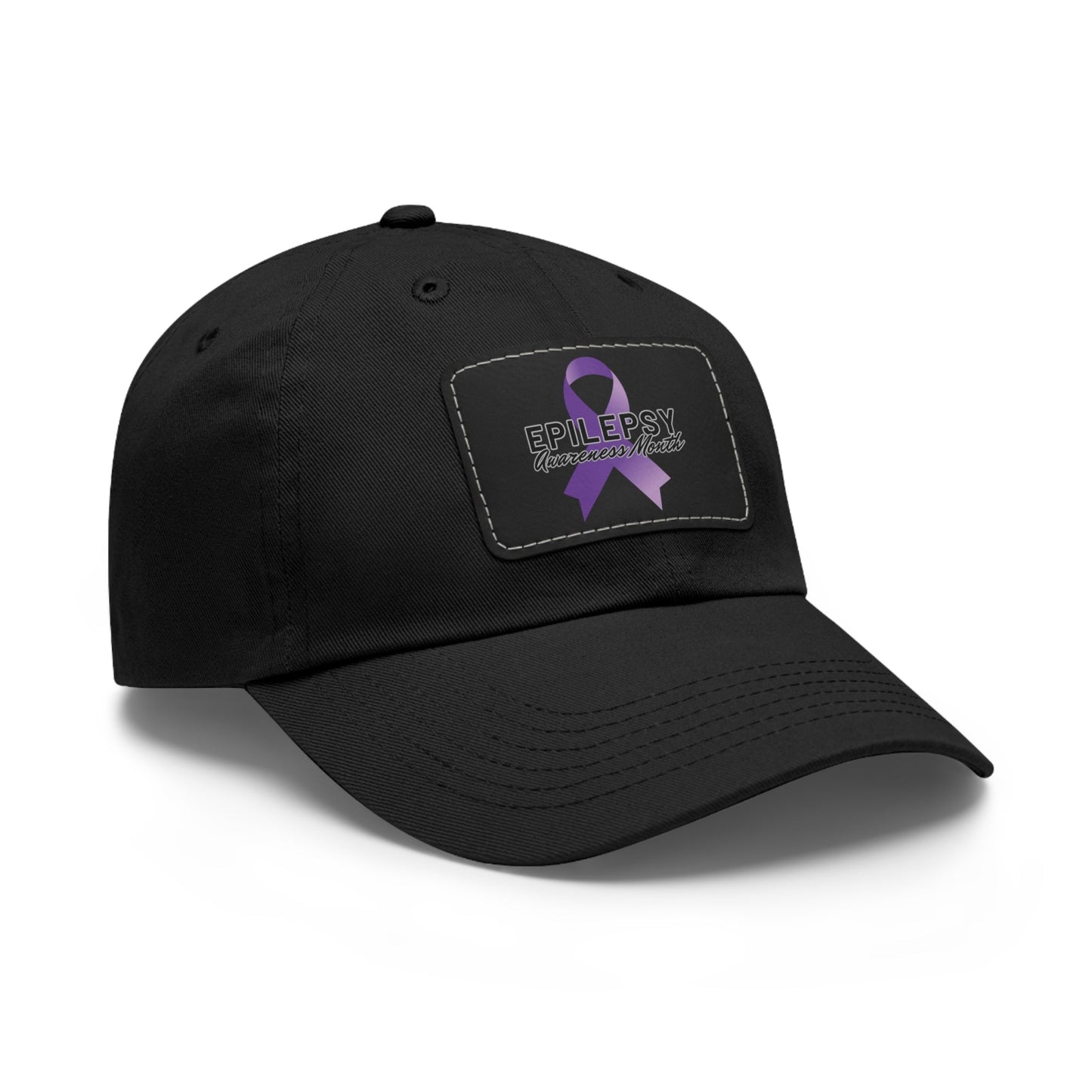 Epilepsy Awareness Hat with Leather Patch - Hats - Epileptic Al’s Shop