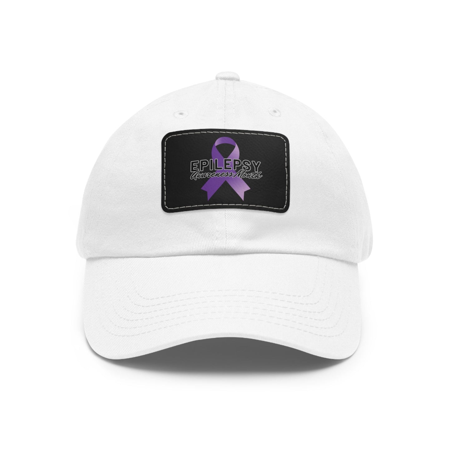 Epilepsy Awareness Hat with Leather Patch - Hats - Epileptic Al’s Shop