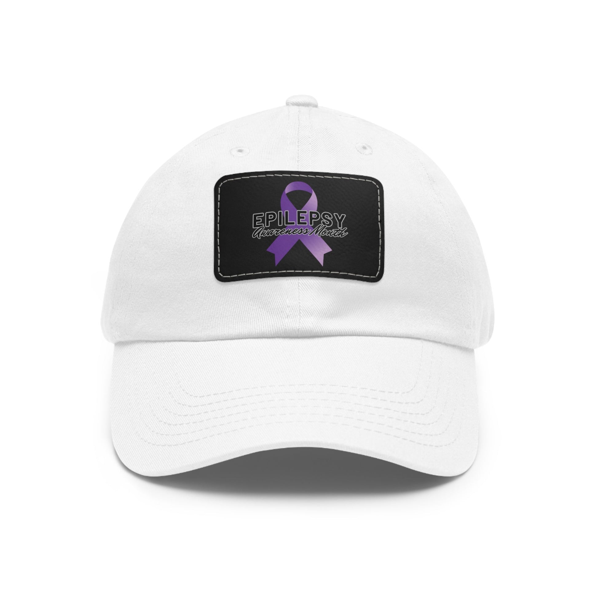 Epilepsy Awareness Hat with Leather Patch - Hats - Epileptic Al’s Shop