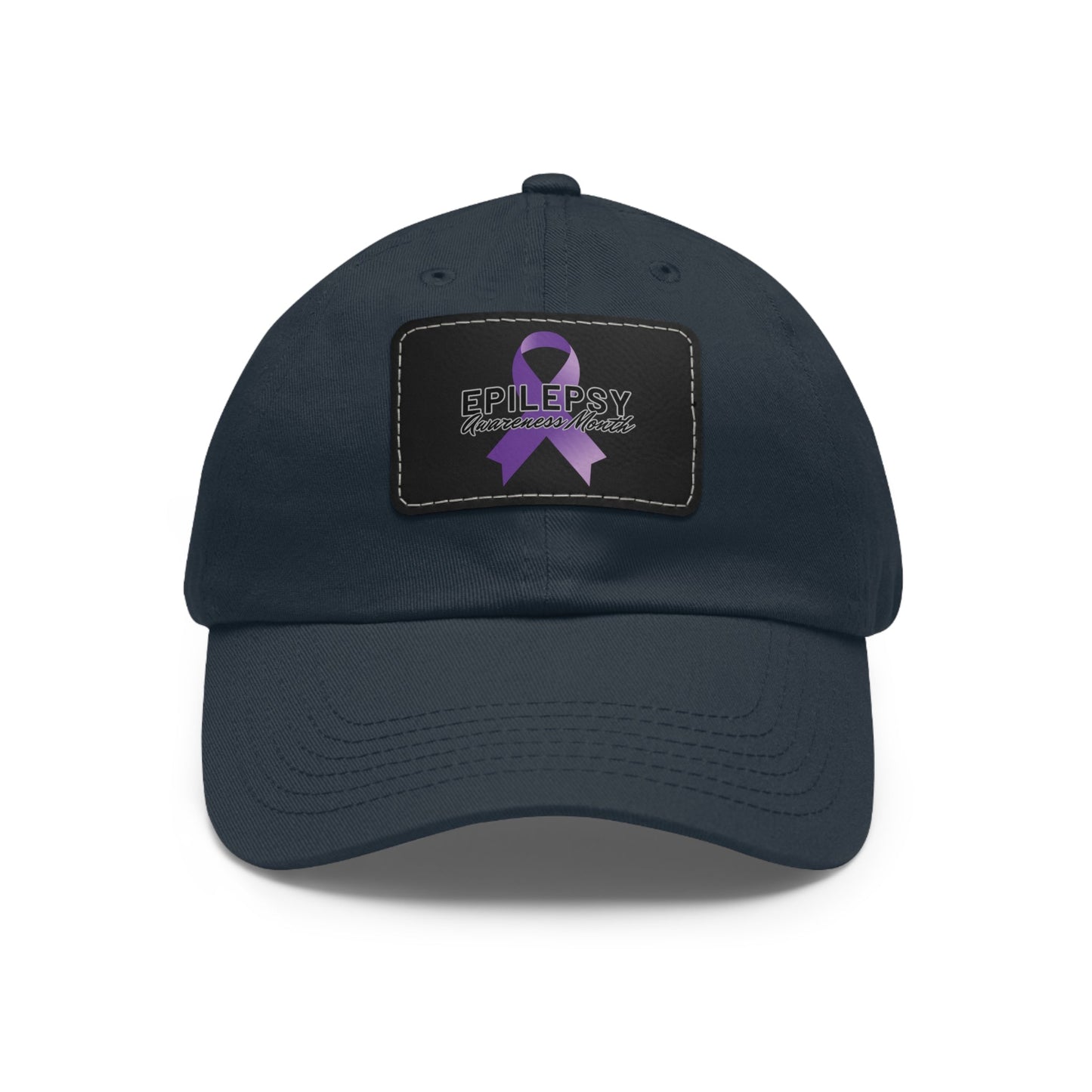 Epilepsy Awareness Hat with Leather Patch - Hats - Epileptic Al’s Shop