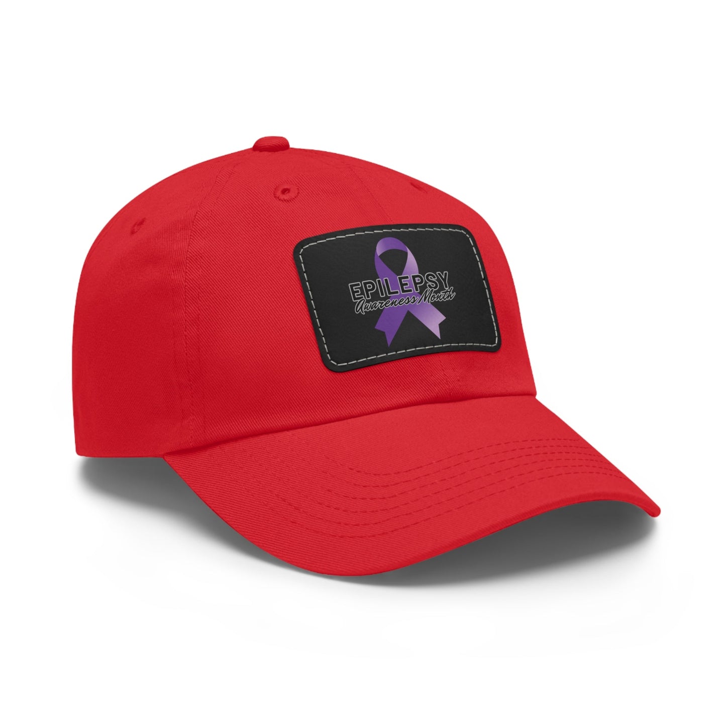 Epilepsy Awareness Hat with Leather Patch - Hats - Epileptic Al’s Shop