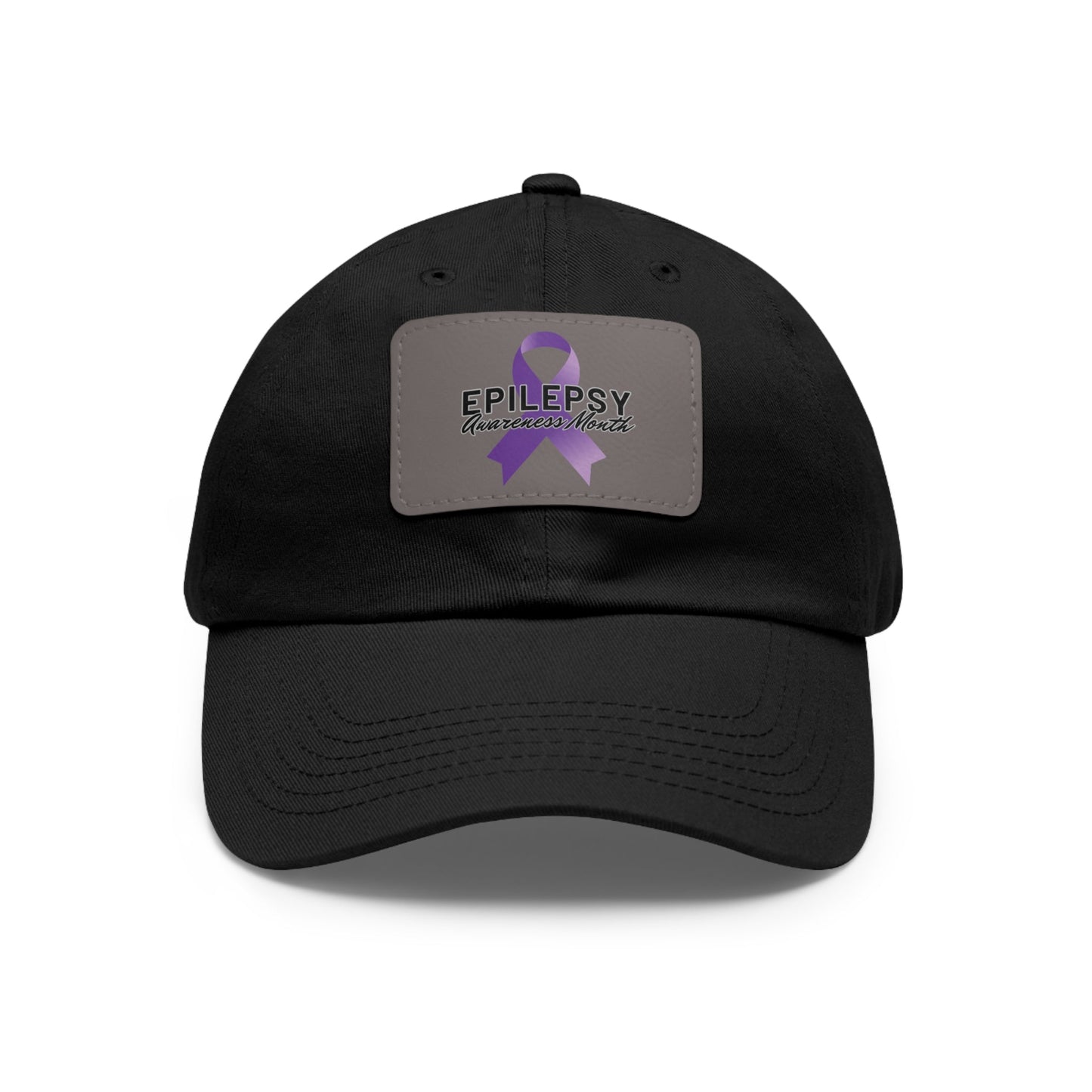 Epilepsy Awareness Hat with Leather Patch - Hats - Epileptic Al’s Shop