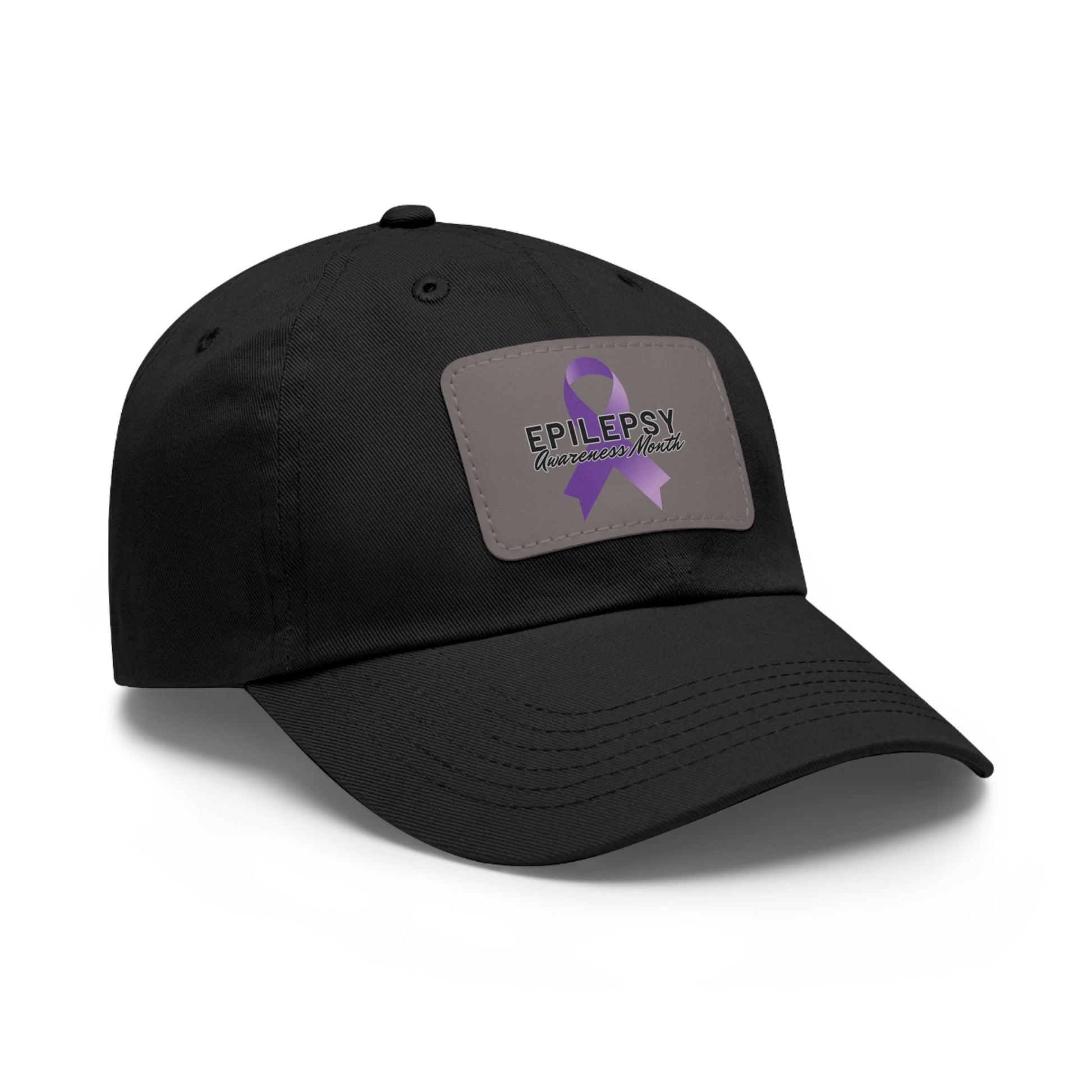 Epilepsy Awareness Hat with Leather Patch - Hats - Epileptic Al’s Shop