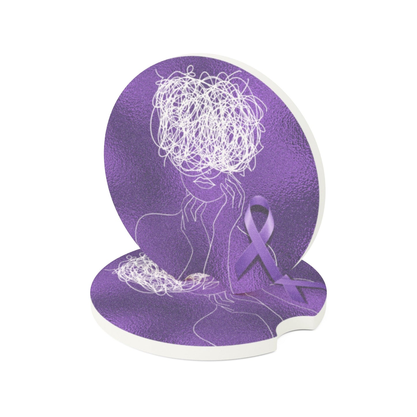 Epilepsy Brain Soapstone Car Coaster - Home Decor - Epileptic Al’s Shop