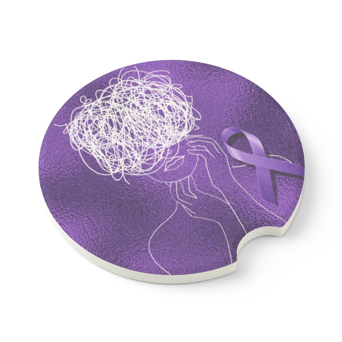 Epilepsy Brain Soapstone Car Coaster - Home Decor - Epileptic Al’s Shop