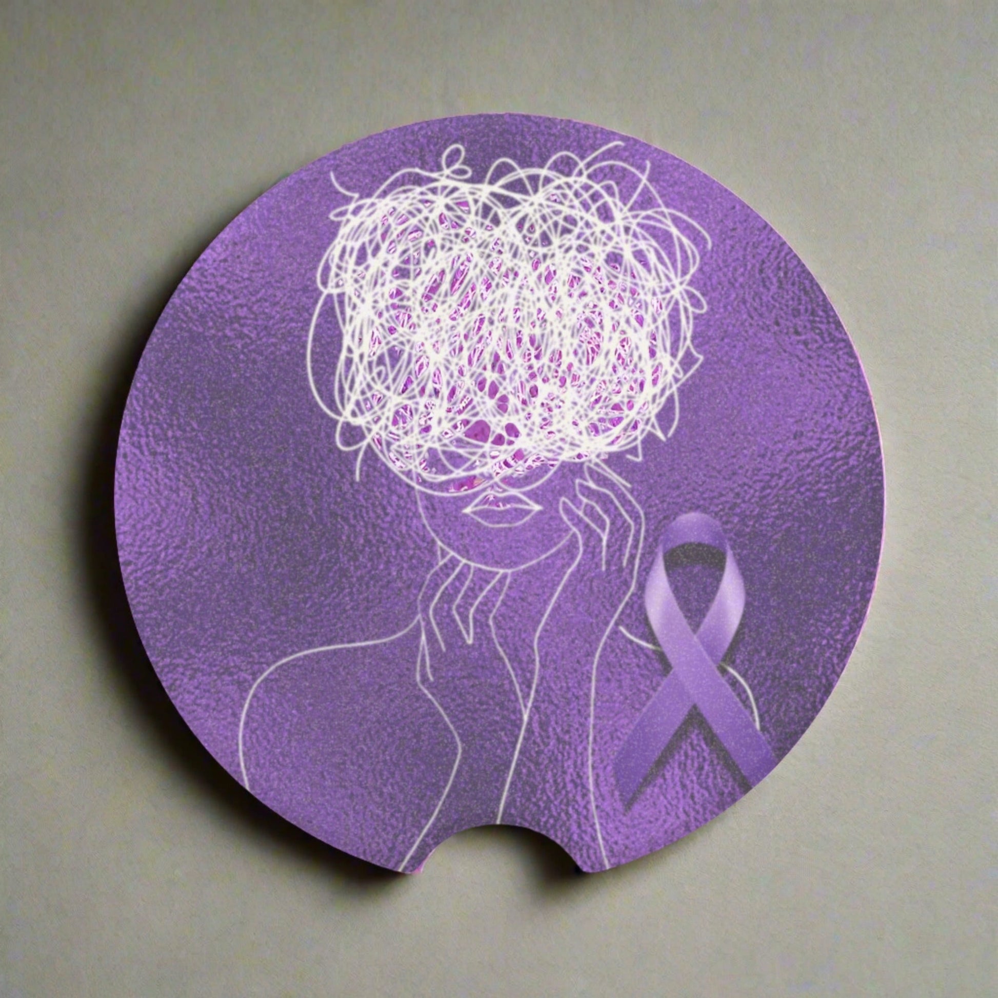 Epilepsy Brain Soapstone Car Coaster - Home Decor - Epileptic Al’s Shop