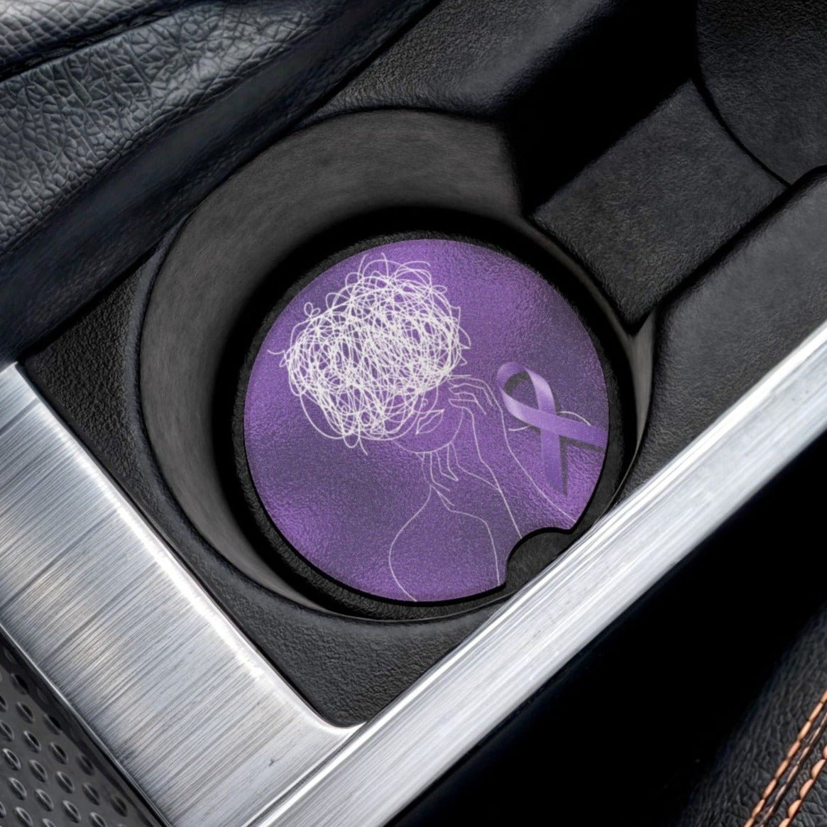 Epilepsy Brain Soapstone Car Coaster - Home Decor - Epileptic Al’s Shop