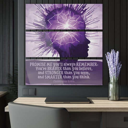 Epilepsy Brave Acrylic Prints (Triptych) - Home Decor - Epileptic Al’s Shop