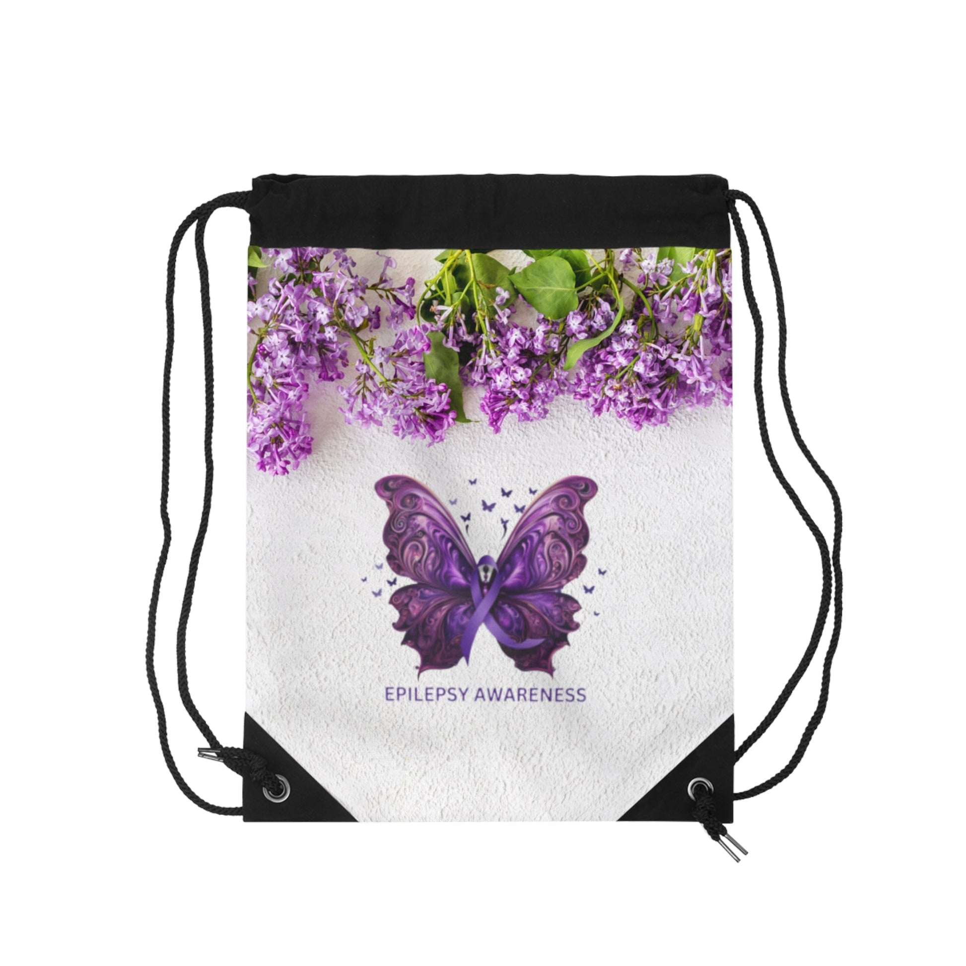 Epilepsy Butterfly Drawstring Bag - Bags - EpiAl's Shop