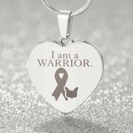 Epilepsy Warrior Engraved Heart Necklace - Jewelry - Epileptic Al’s Shop