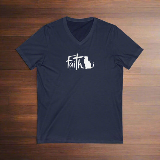 FAITH Unisex Jersey Short Sleeve V - Neck Tee - V - neck - Epileptic Al’s Shop