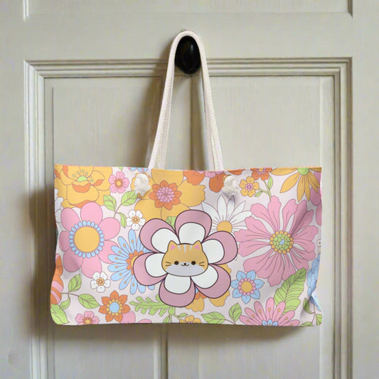 Flower Kitties Weekender Bag - Bags - Epileptic Al’s Shop