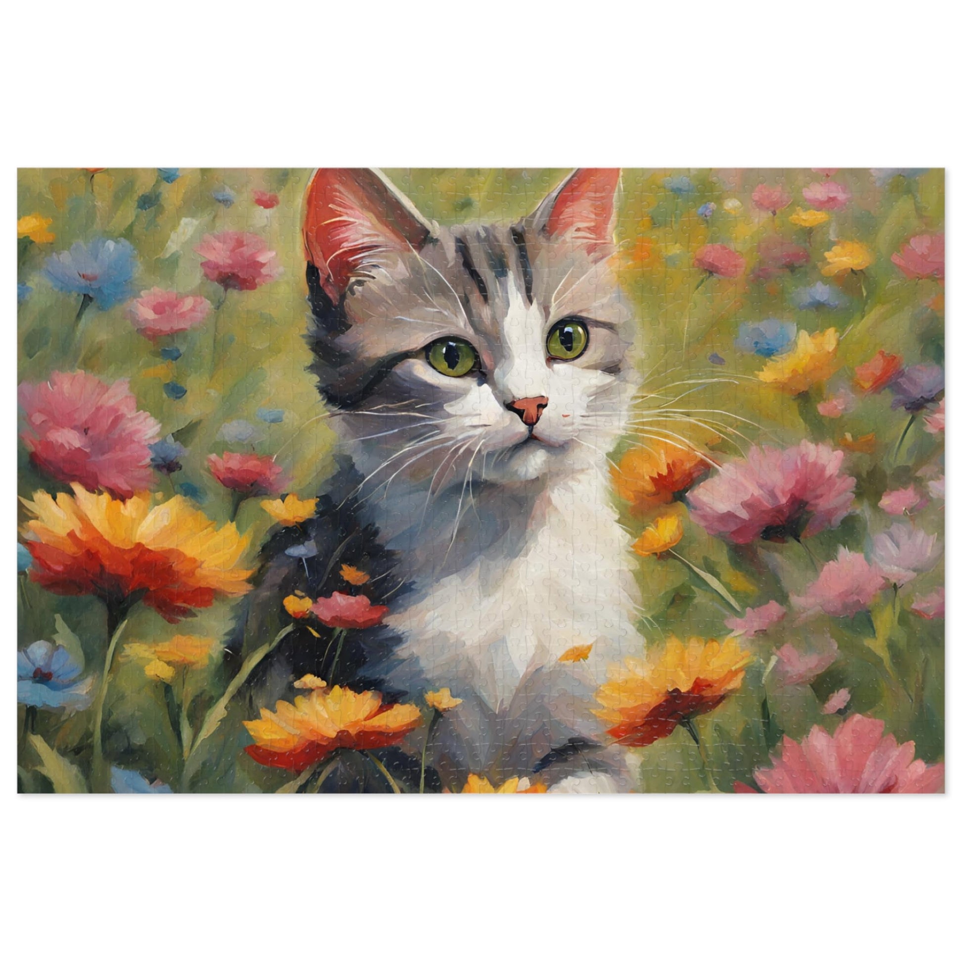 Flower Kitty Jigsaw Puzzle (30, 110, 252, 500,1000 - Piece) - Puzzle - Epileptic Al’s Shop