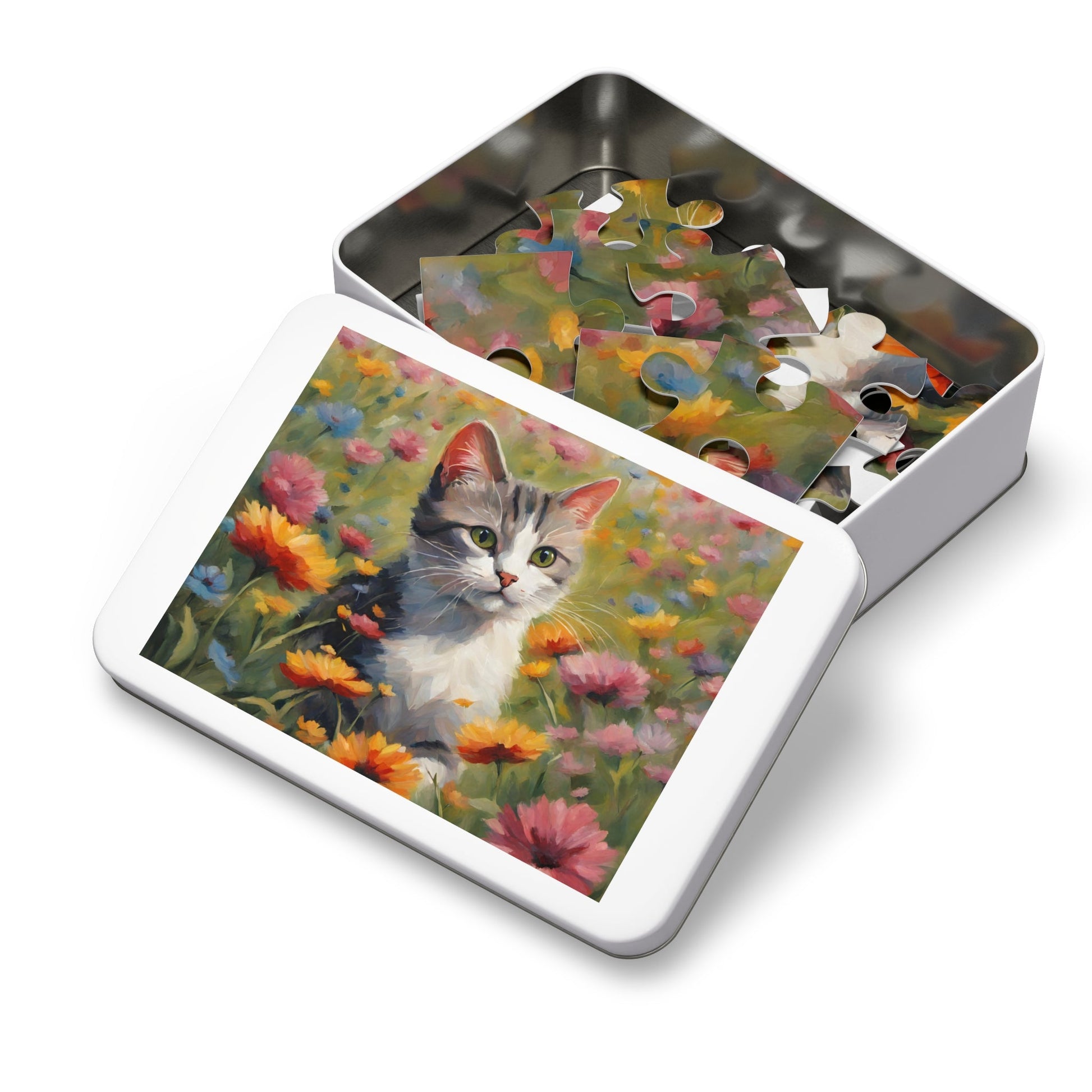 Flower Kitty Jigsaw Puzzle (30, 110, 252, 500,1000 - Piece) - Puzzle - Epileptic Al’s Shop