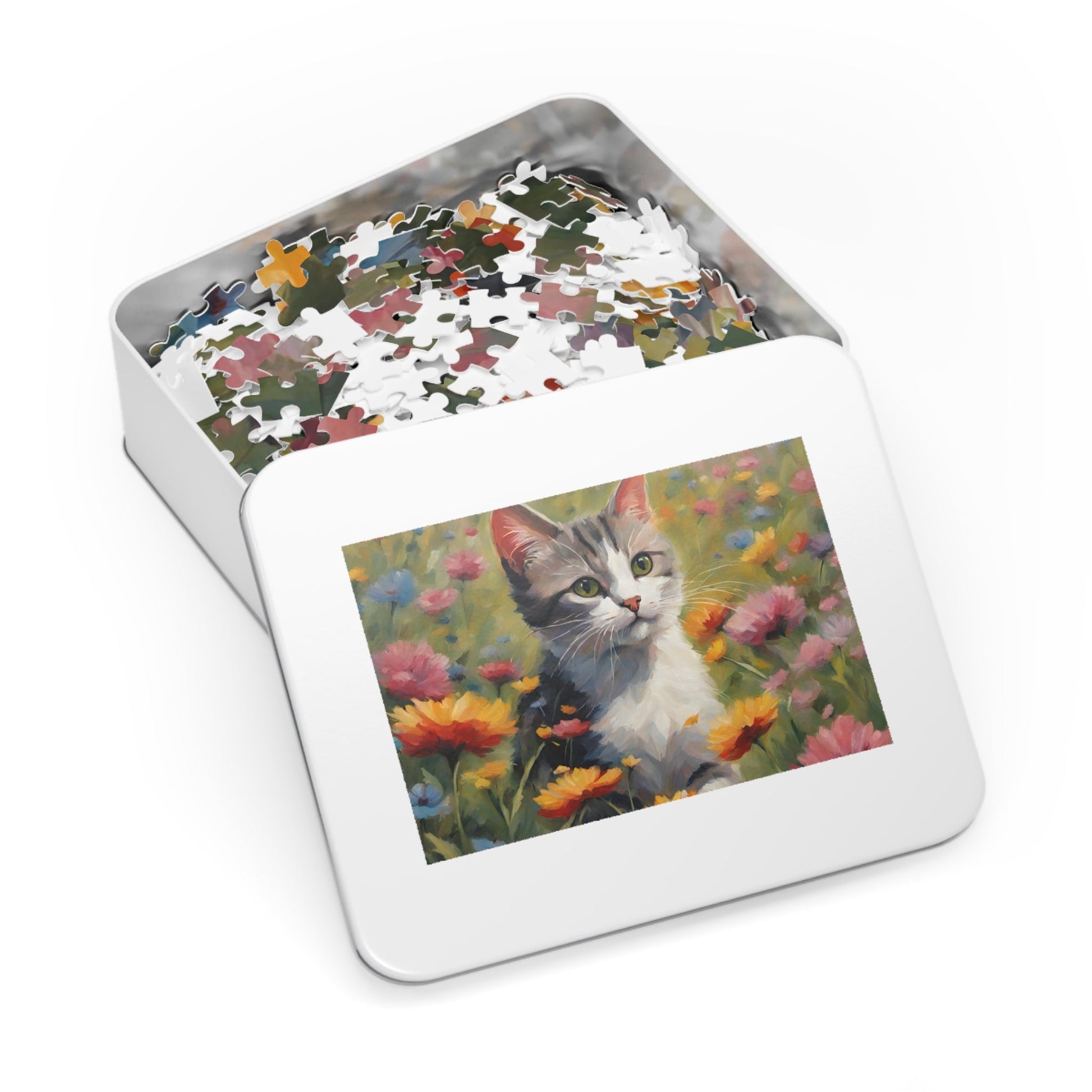 Flower Kitty Jigsaw Puzzle (30, 110, 252, 500,1000 - Piece) - Puzzle - Epileptic Al’s Shop