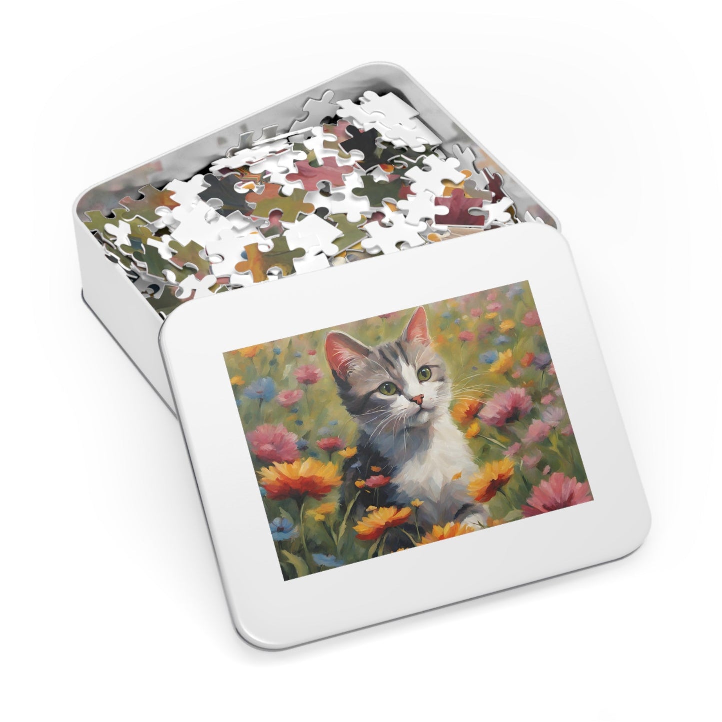 Flower Kitty Jigsaw Puzzle (30, 110, 252, 500,1000 - Piece) - Puzzle - Epileptic Al’s Shop
