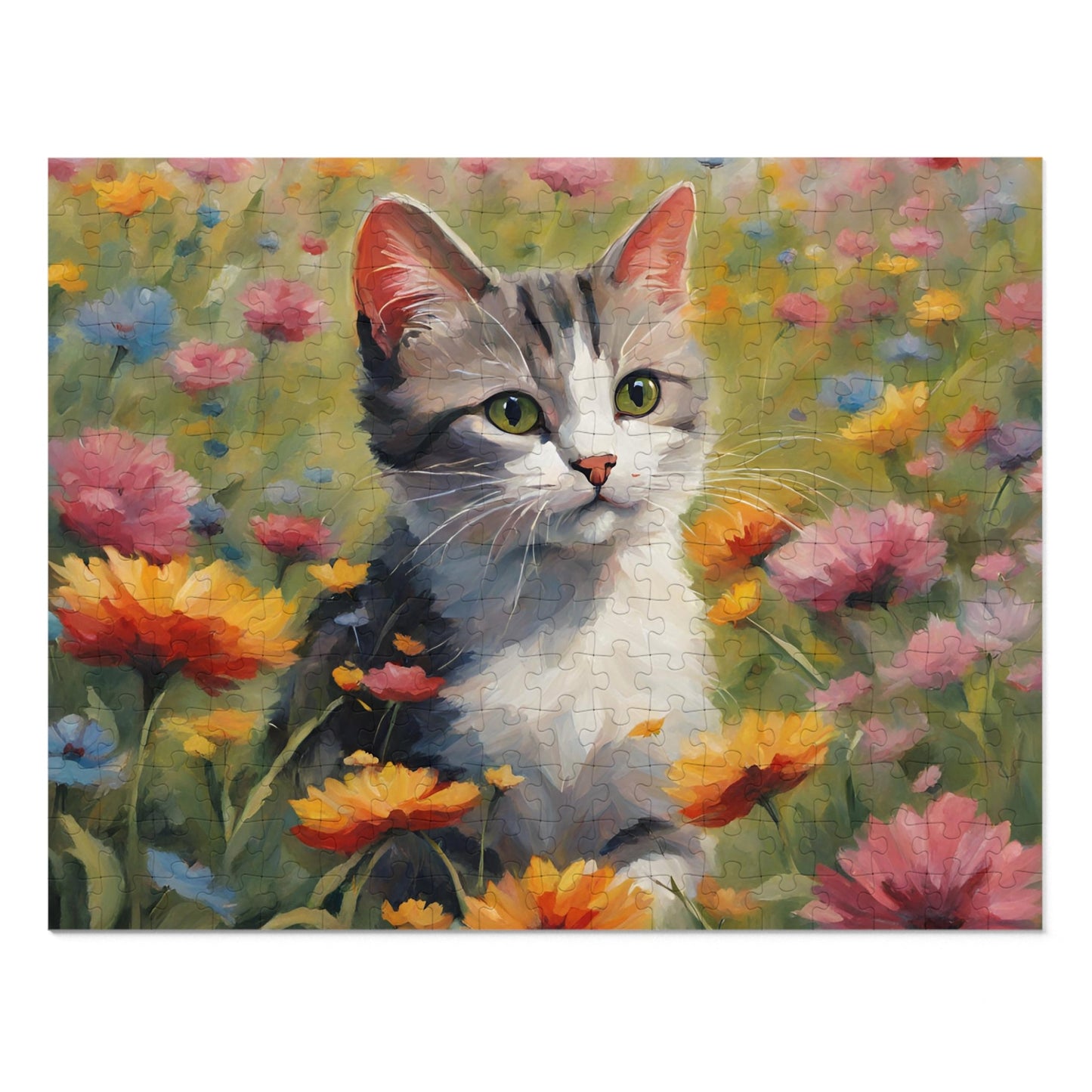 Flower Kitty Jigsaw Puzzle (30, 110, 252, 500,1000 - Piece) - Puzzle - Epileptic Al’s Shop