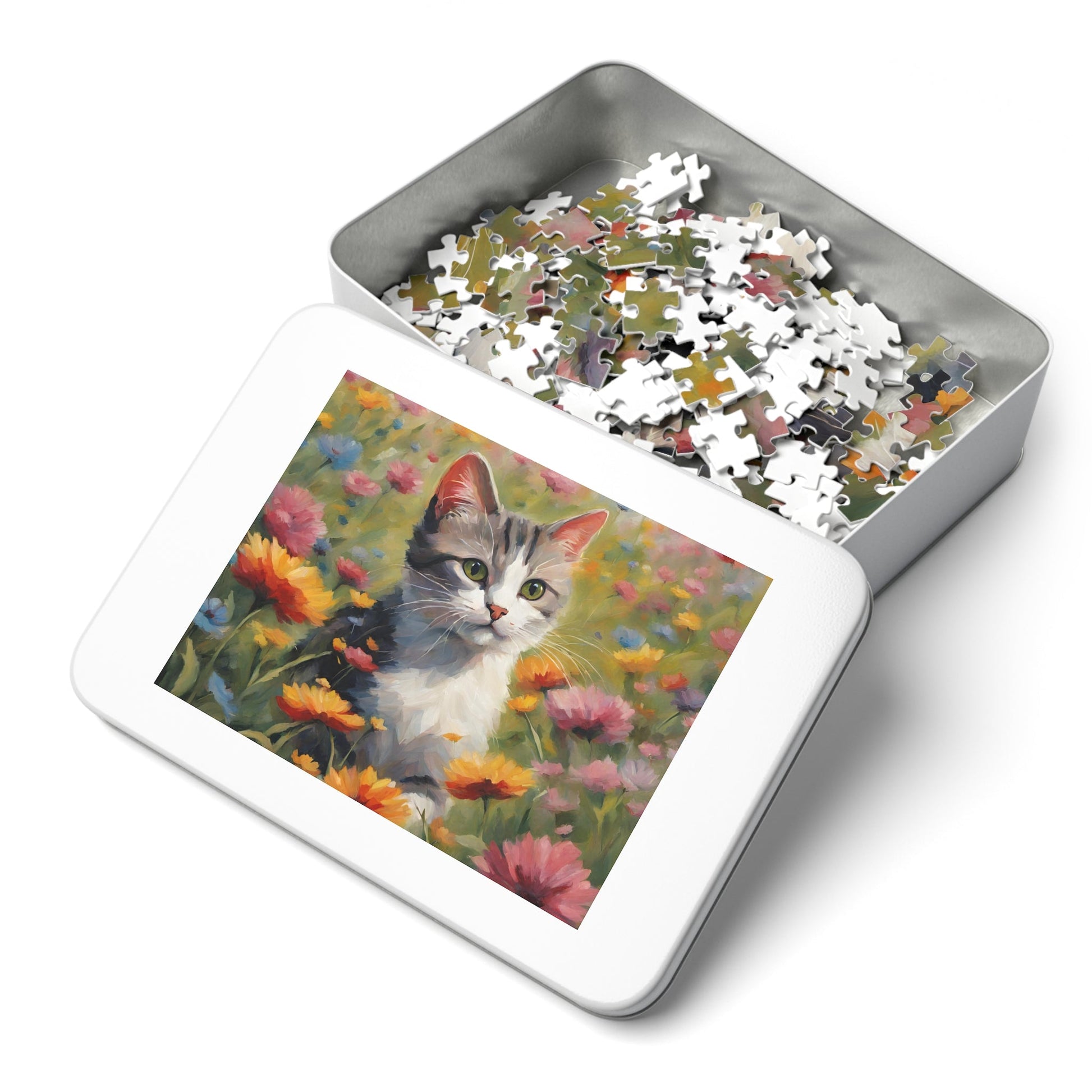 Flower Kitty Jigsaw Puzzle (30, 110, 252, 500,1000 - Piece) - Puzzle - Epileptic Al’s Shop