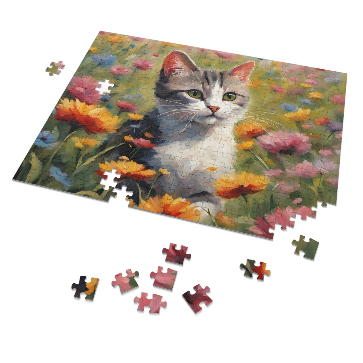 Flower Kitty Jigsaw Puzzle (30, 110, 252, 500,1000 - Piece) - Puzzle - Epileptic Al’s Shop