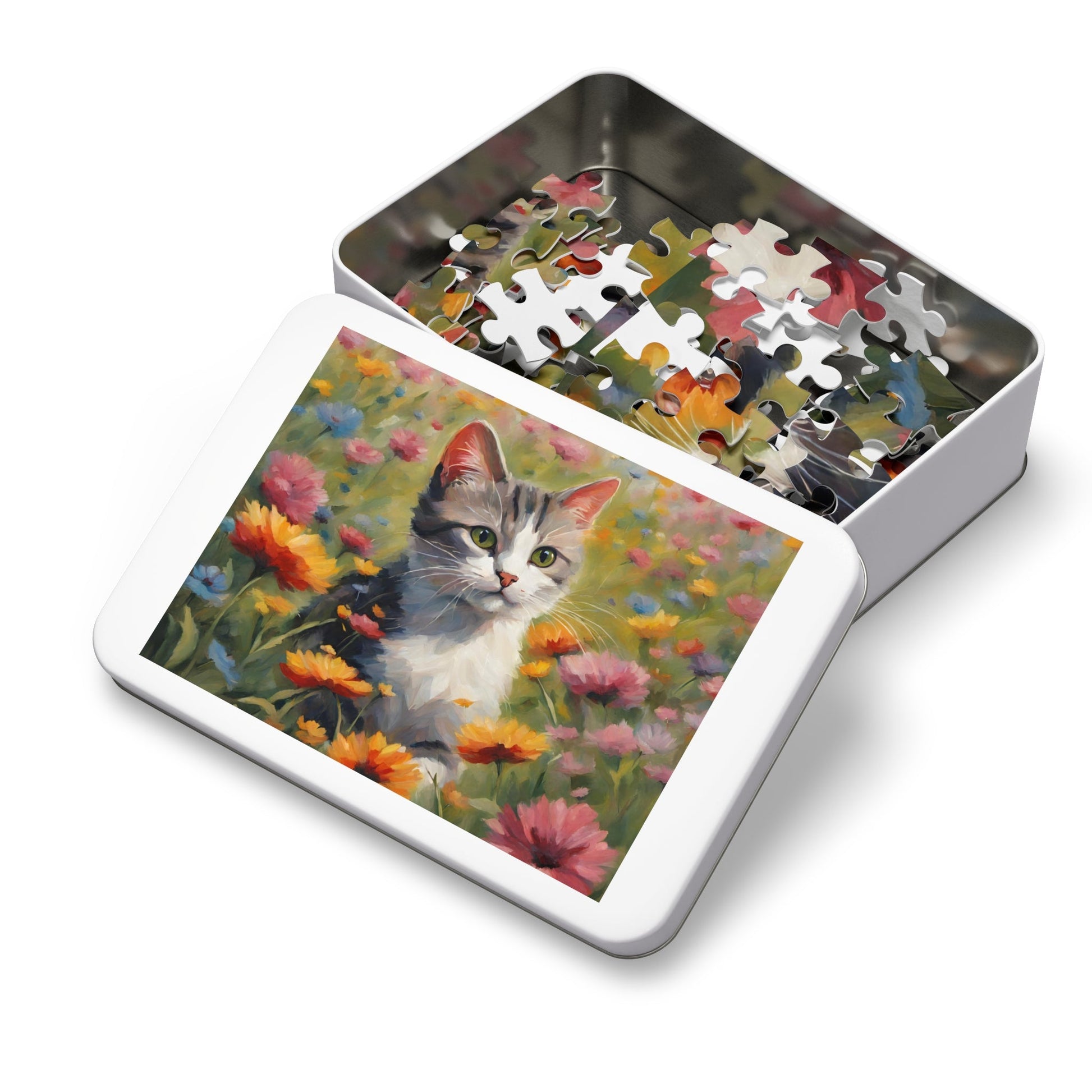 Flower Kitty Jigsaw Puzzle (30, 110, 252, 500,1000 - Piece) - Puzzle - Epileptic Al’s Shop