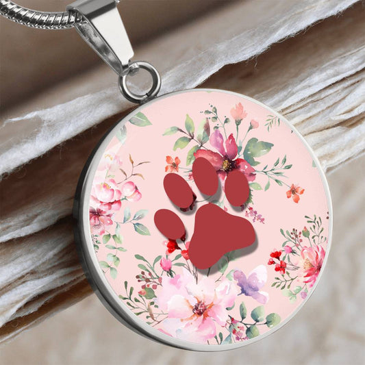 Flowered Paw Necklace - Jewelry - Epileptic Al’s Shop