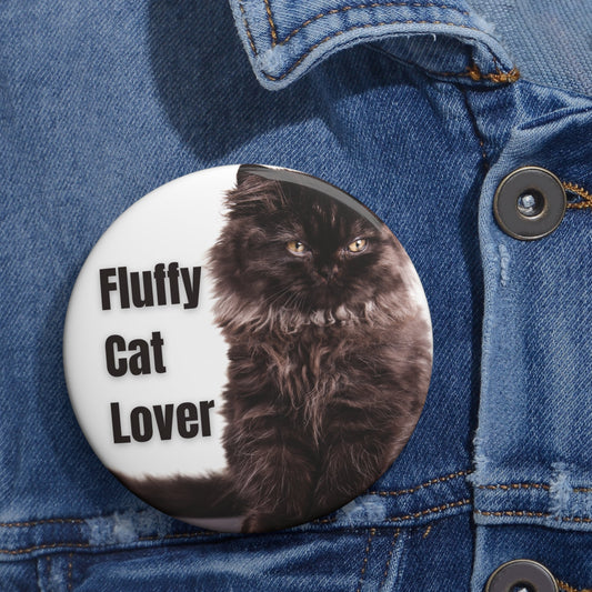 Fluffy Cat Lover Kitty Pin Buttons - Accessories - EpiAl's Shop