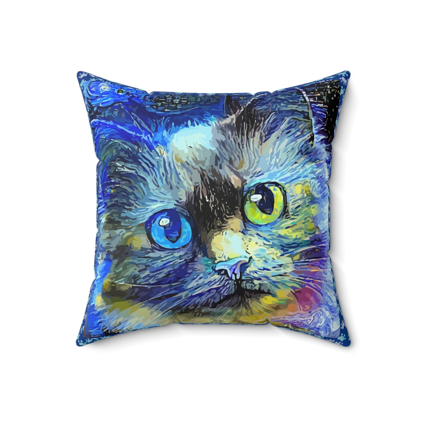 Fluffy Kitty Spun Polyester Square Pillow - Home Decor - Epileptic Al’s Shop