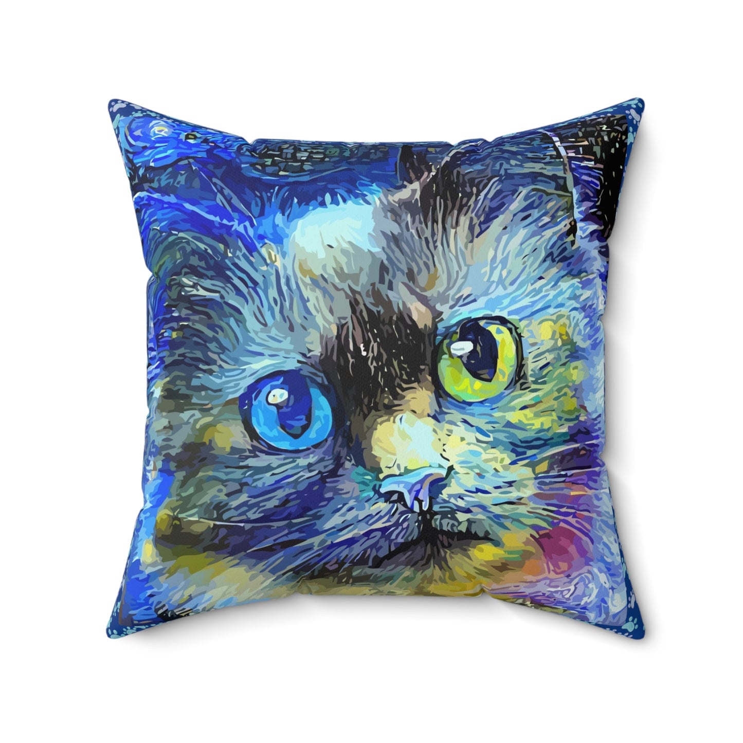 Fluffy Kitty Spun Polyester Square Pillow - Home Decor - Epileptic Al’s Shop