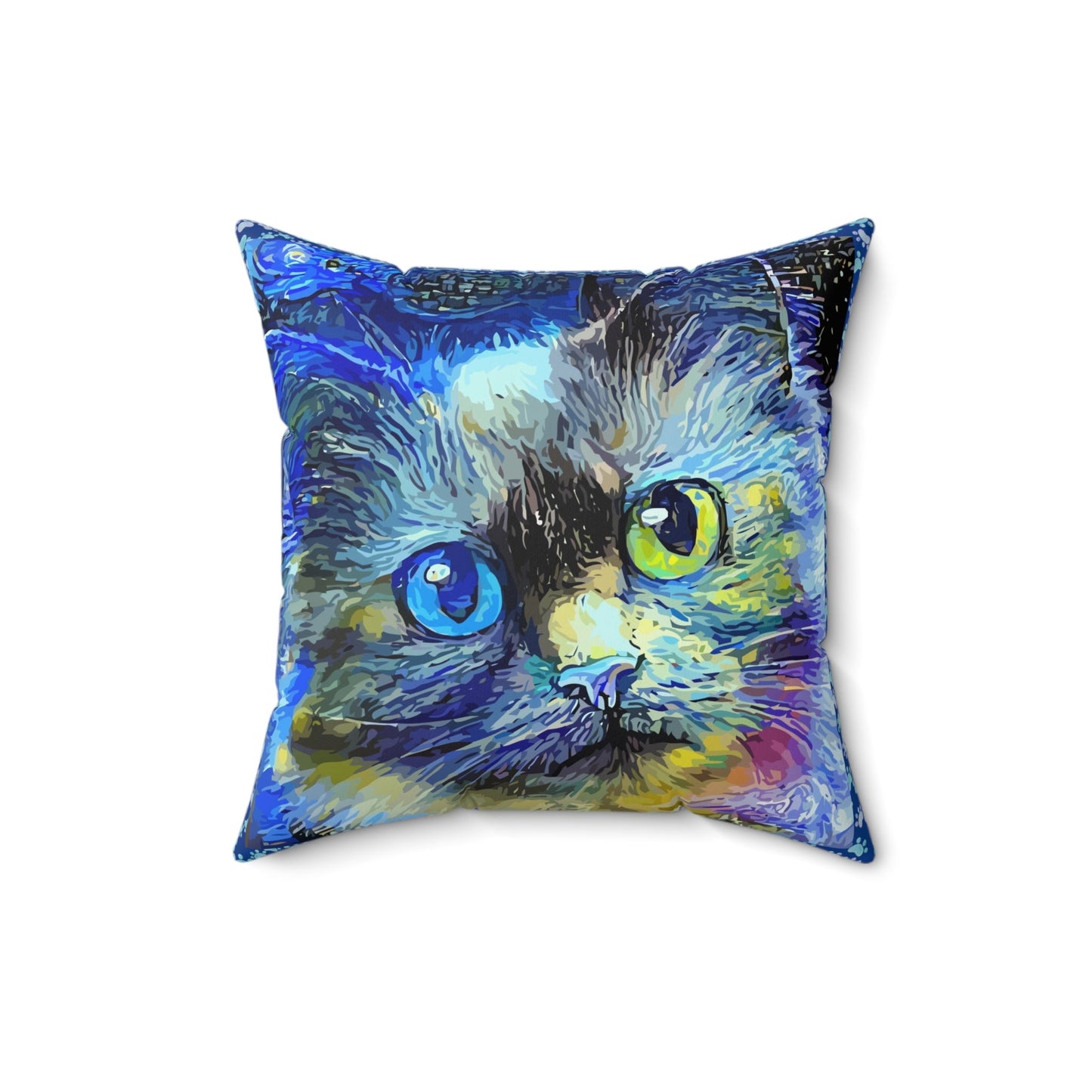 Fluffy Kitty Spun Polyester Square Pillow - Home Decor - Epileptic Al’s Shop