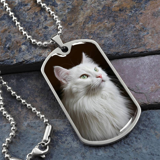 Fluffy White Kitty Necklace - Jewelry - Epileptic Al’s Shop