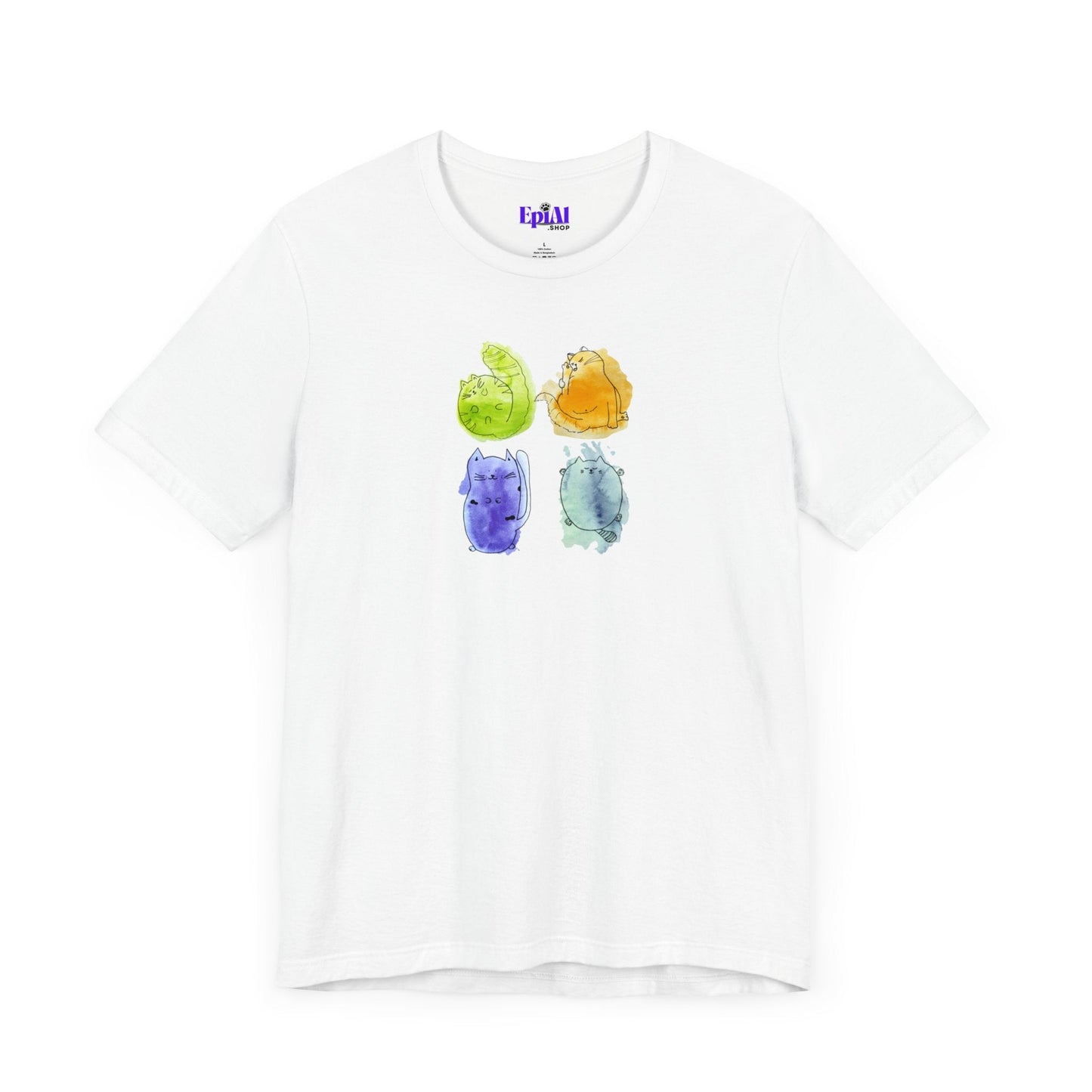 Four Kitties Unisex Jersey Short Sleeve Tee - T - Shirt - Epileptic Al’s Shop
