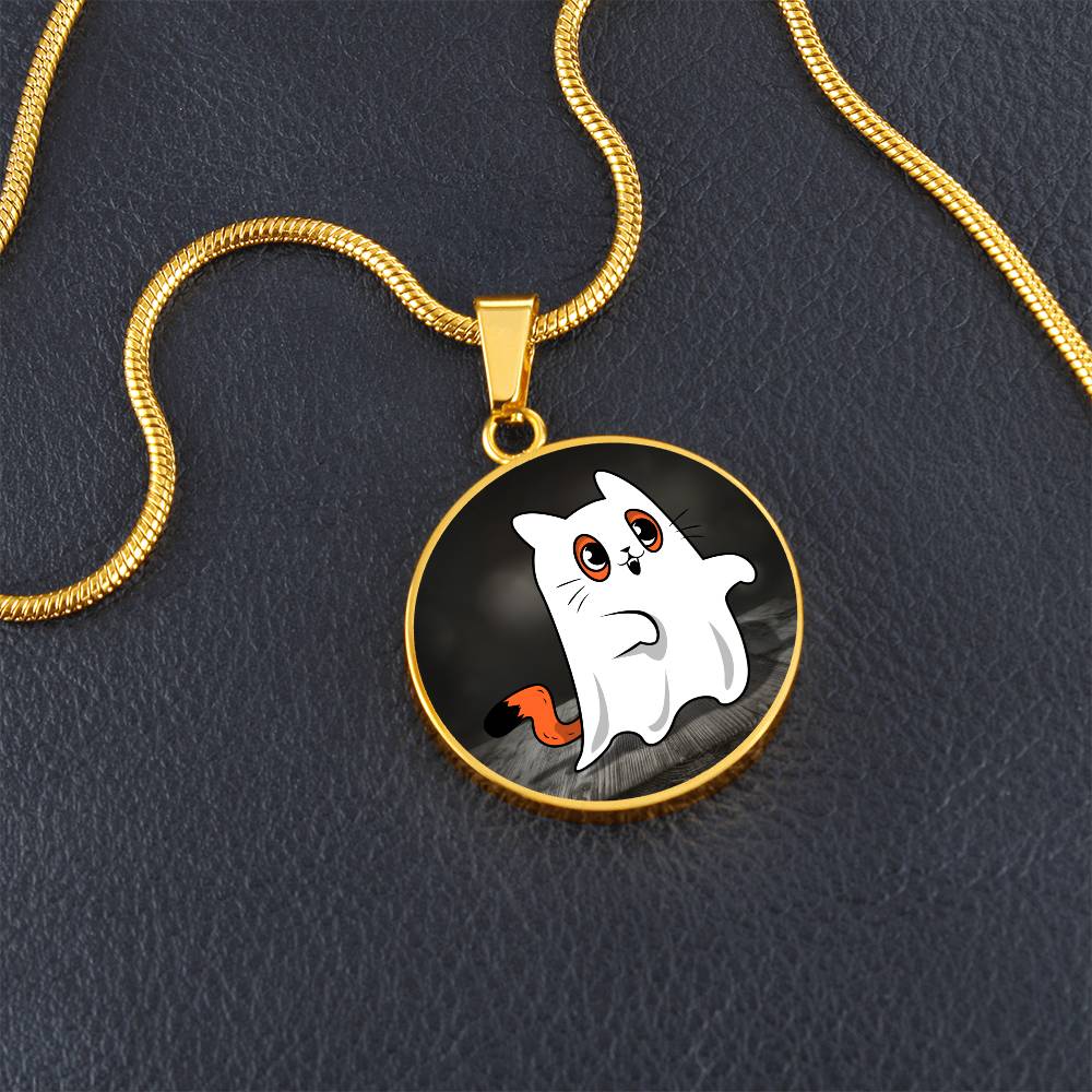 Ghost Kitty Pendant Halloween Necklace - Jewelry - EpiAl's Shop