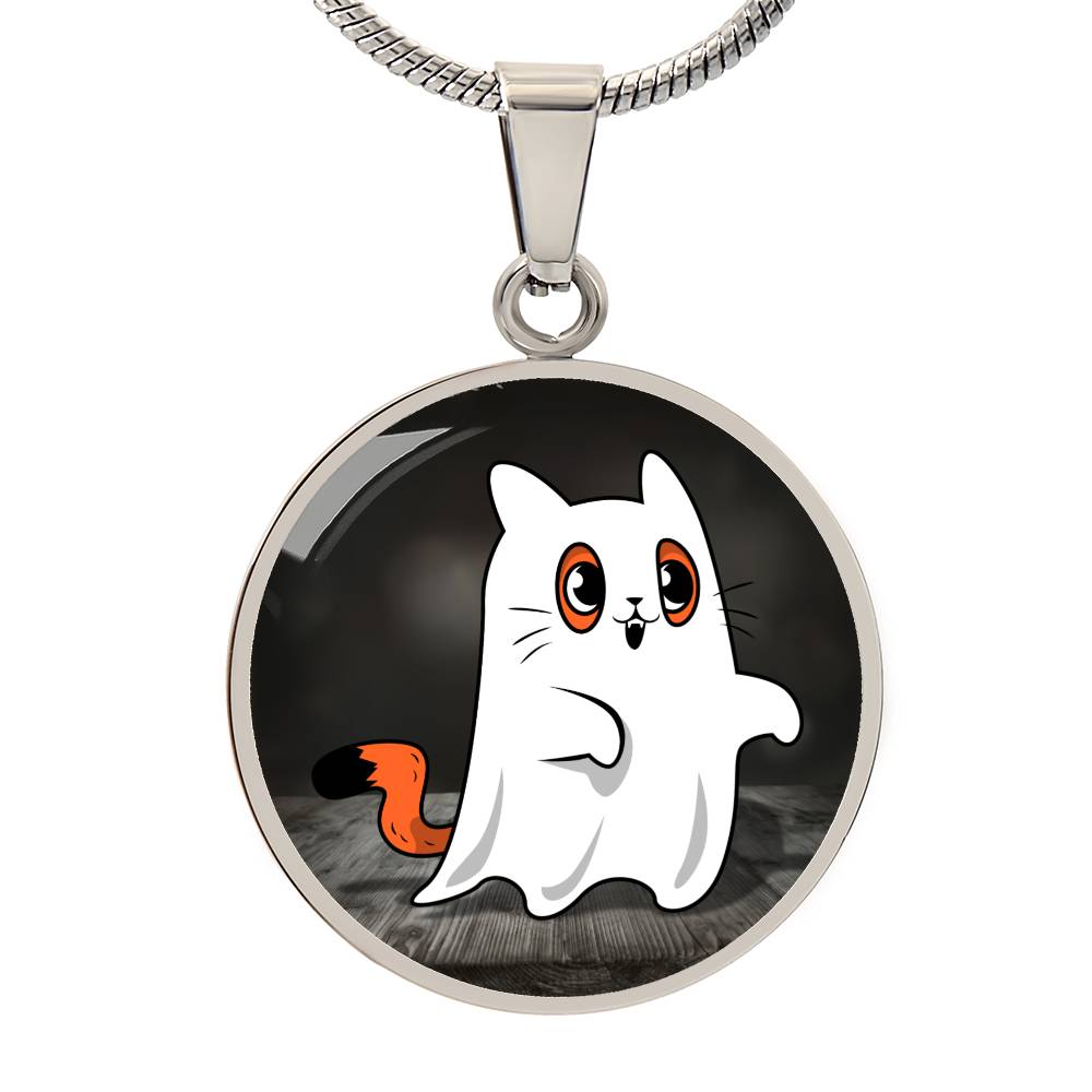 Ghost Kitty Pendant Halloween Necklace - Jewelry - EpiAl's Shop